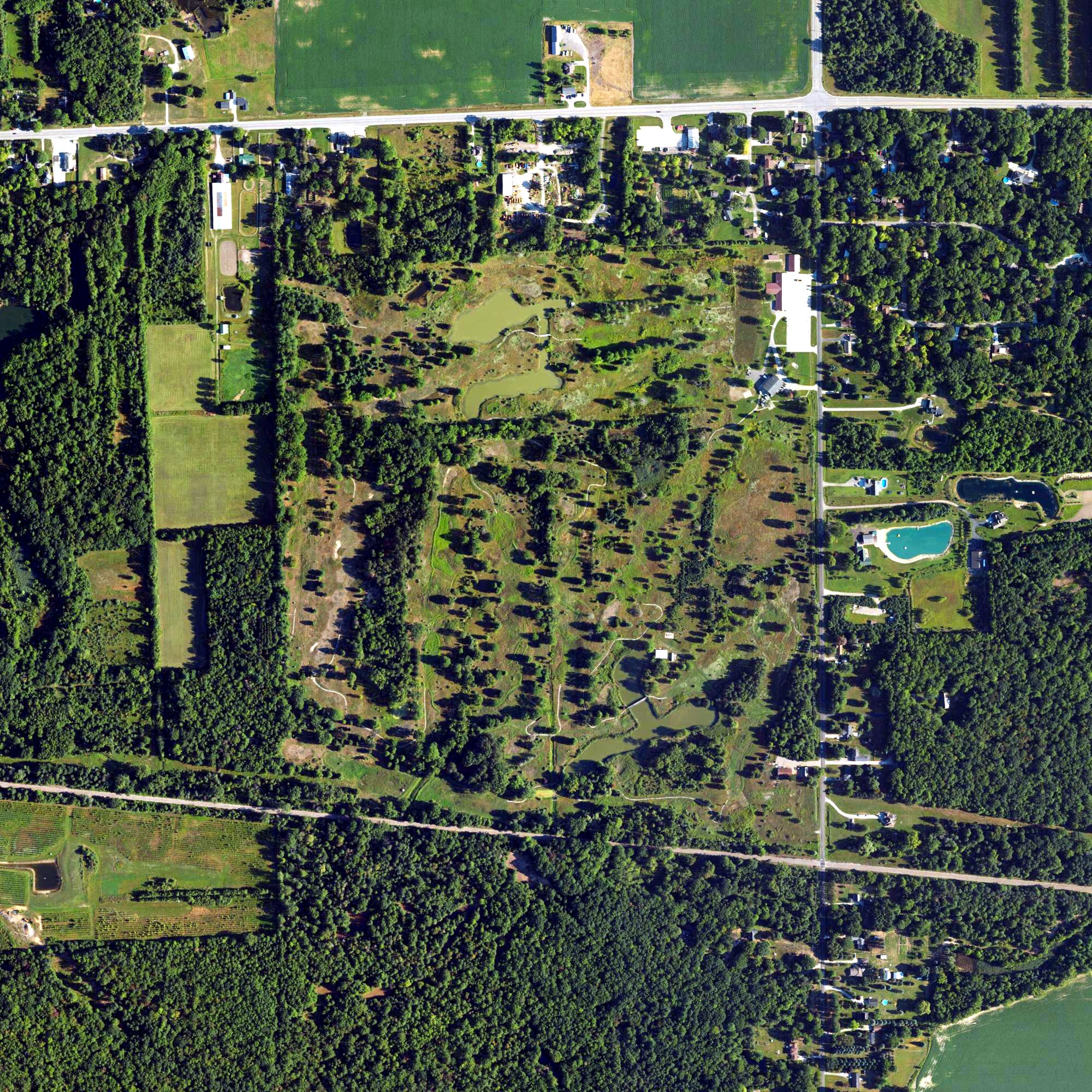 Aerial view of Maple Hill Golf Club, MI