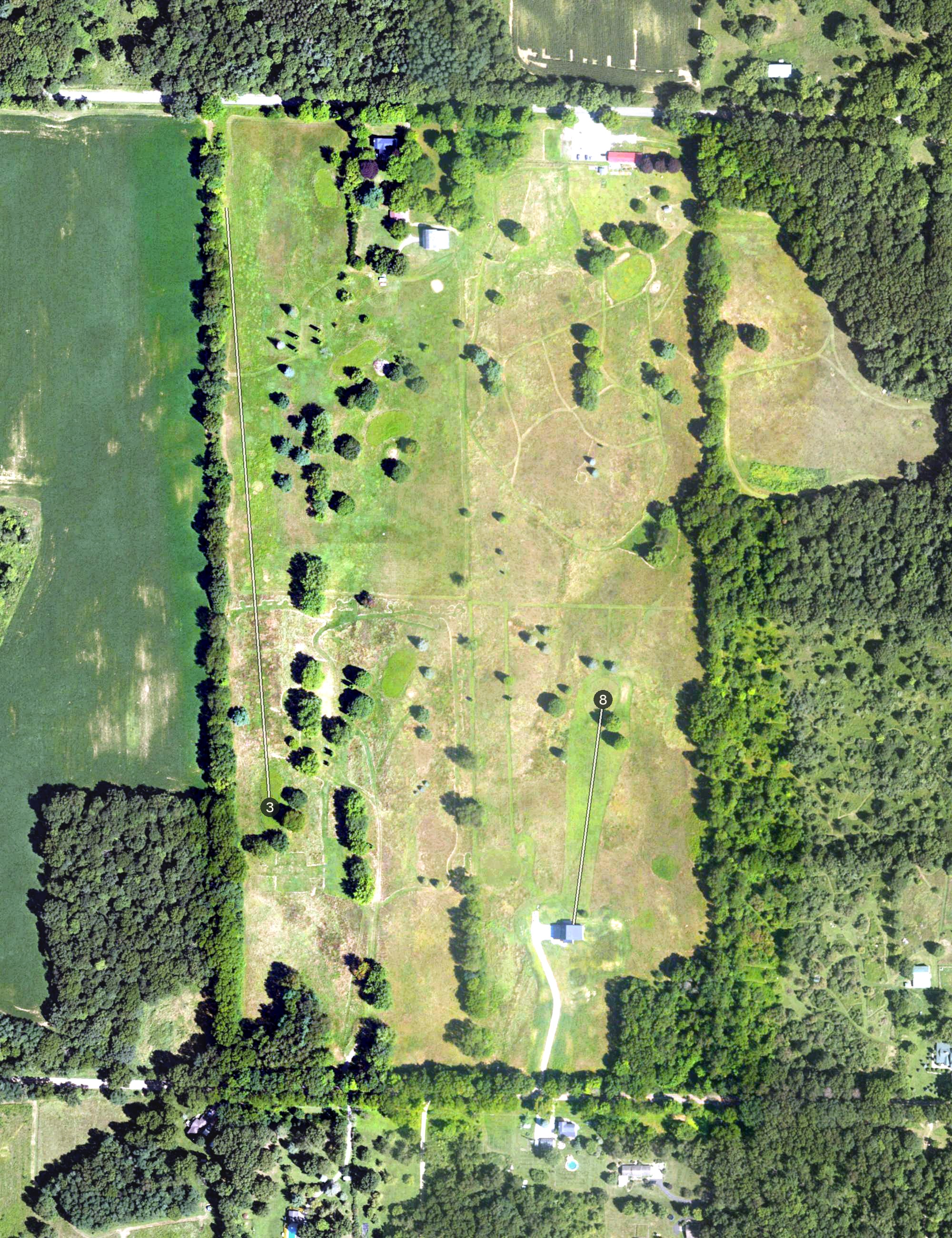 Aerial view of Maple Hills Golf Course, MI