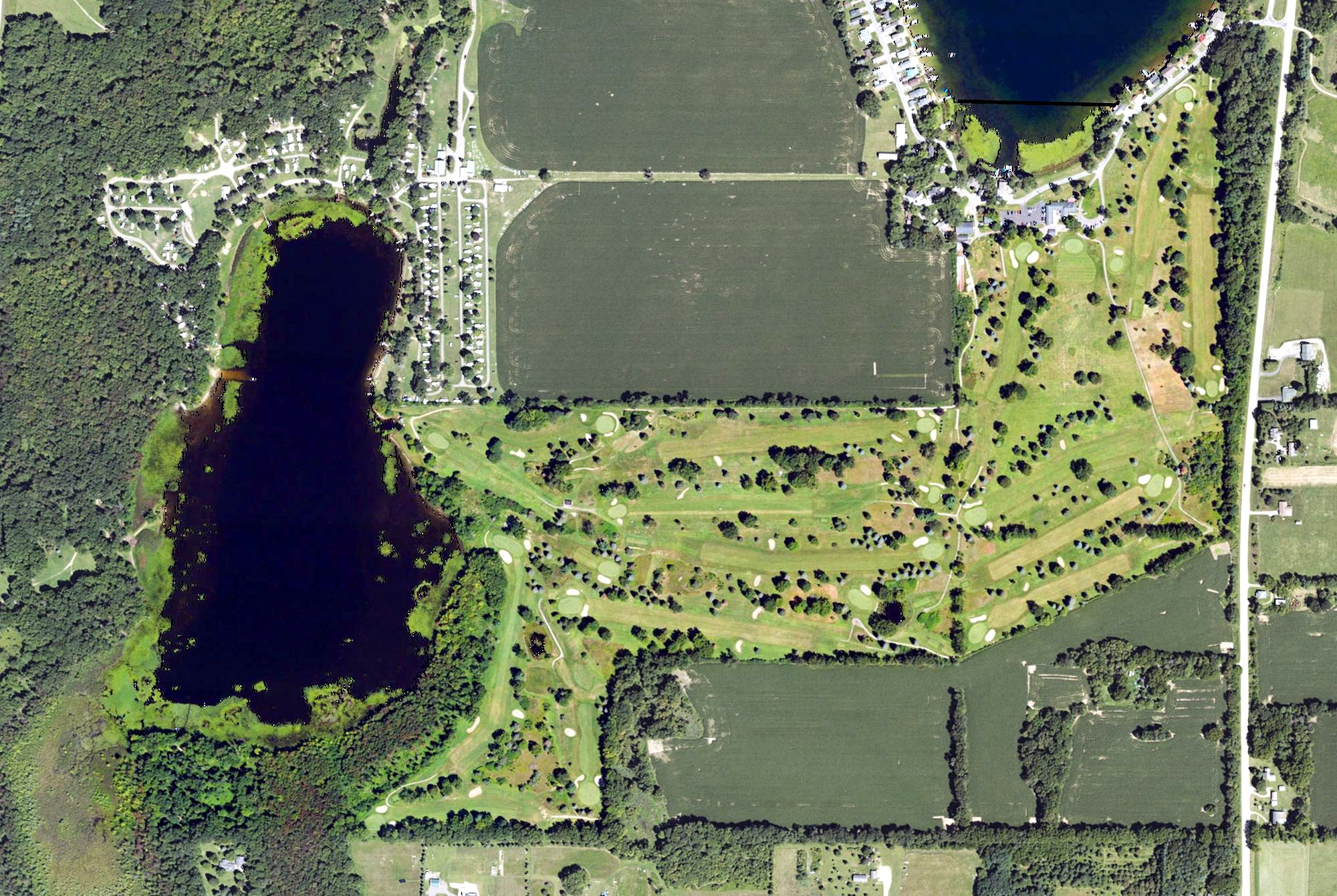 Aerial view of Marshall Country Club, MI