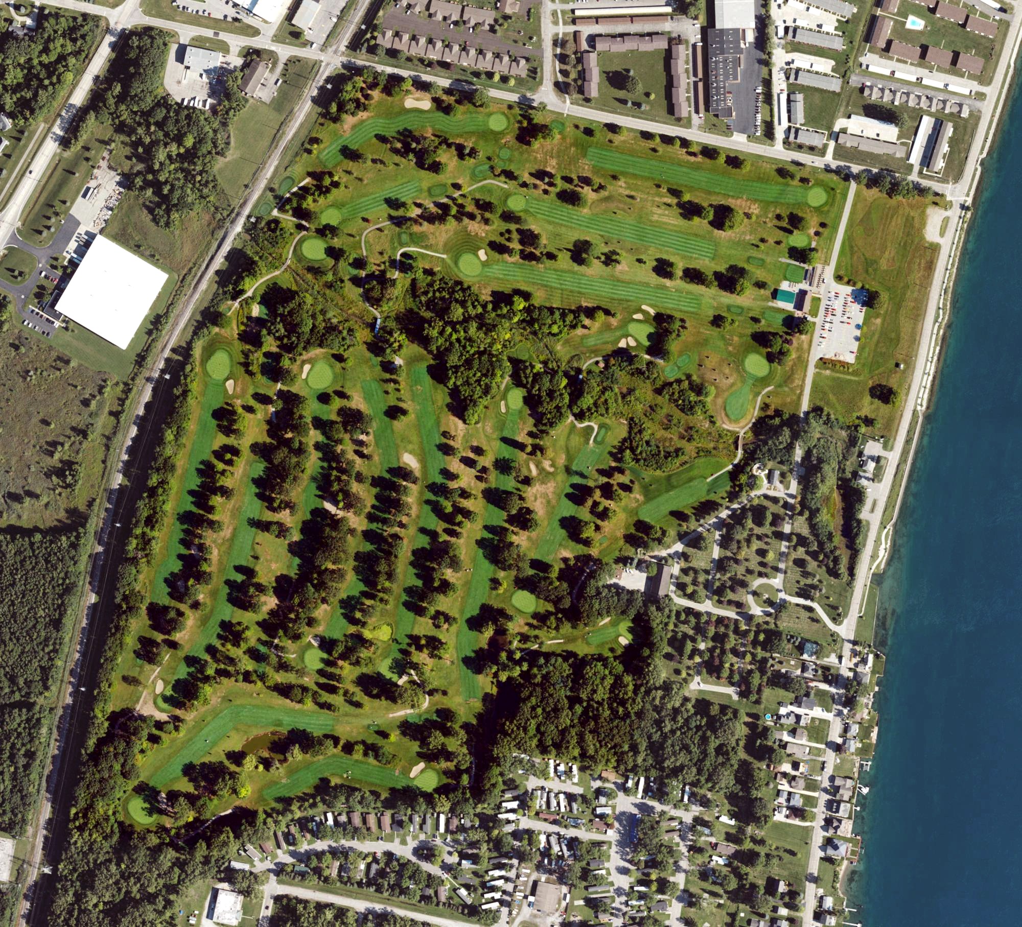 Aerial view of Marysville Golf Course, MI