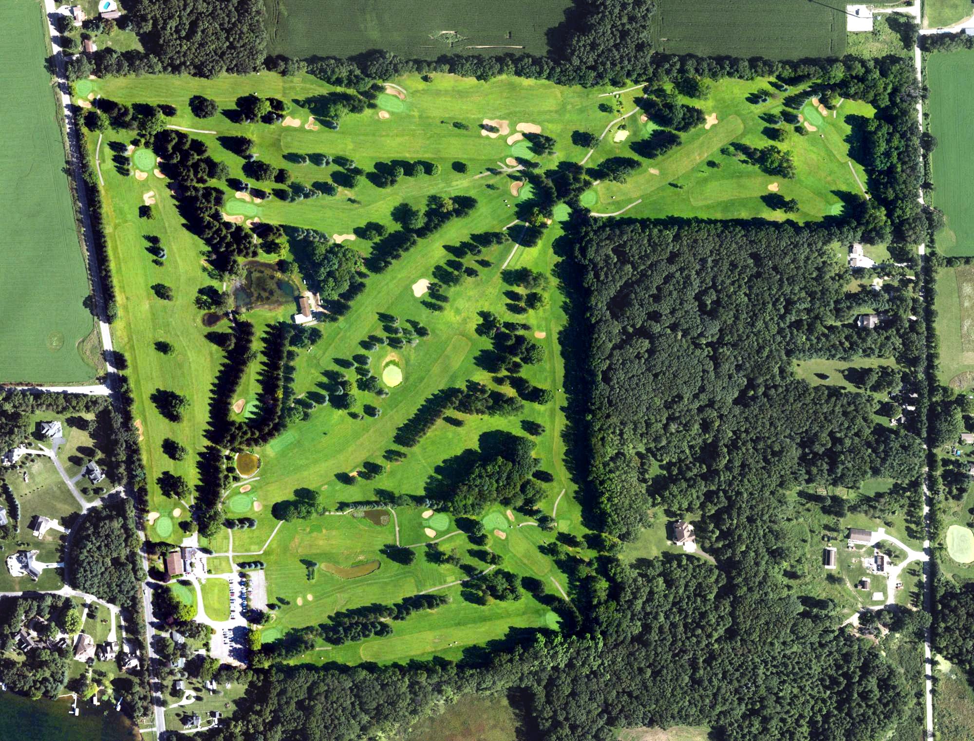 Aerial view of Marywood Country Club, MI