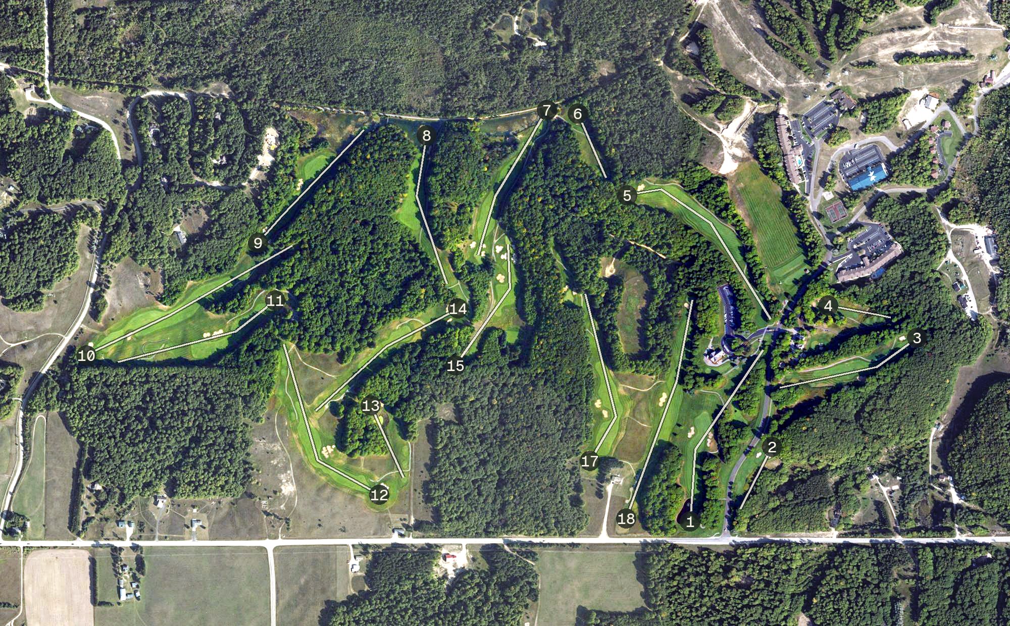 Aerial view of Masterpiece, MI
