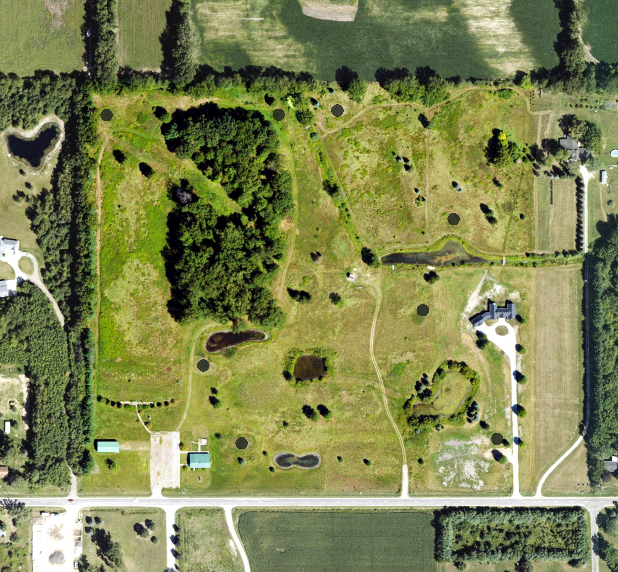 Aerial view of Milan Creek Golf Course, MI
