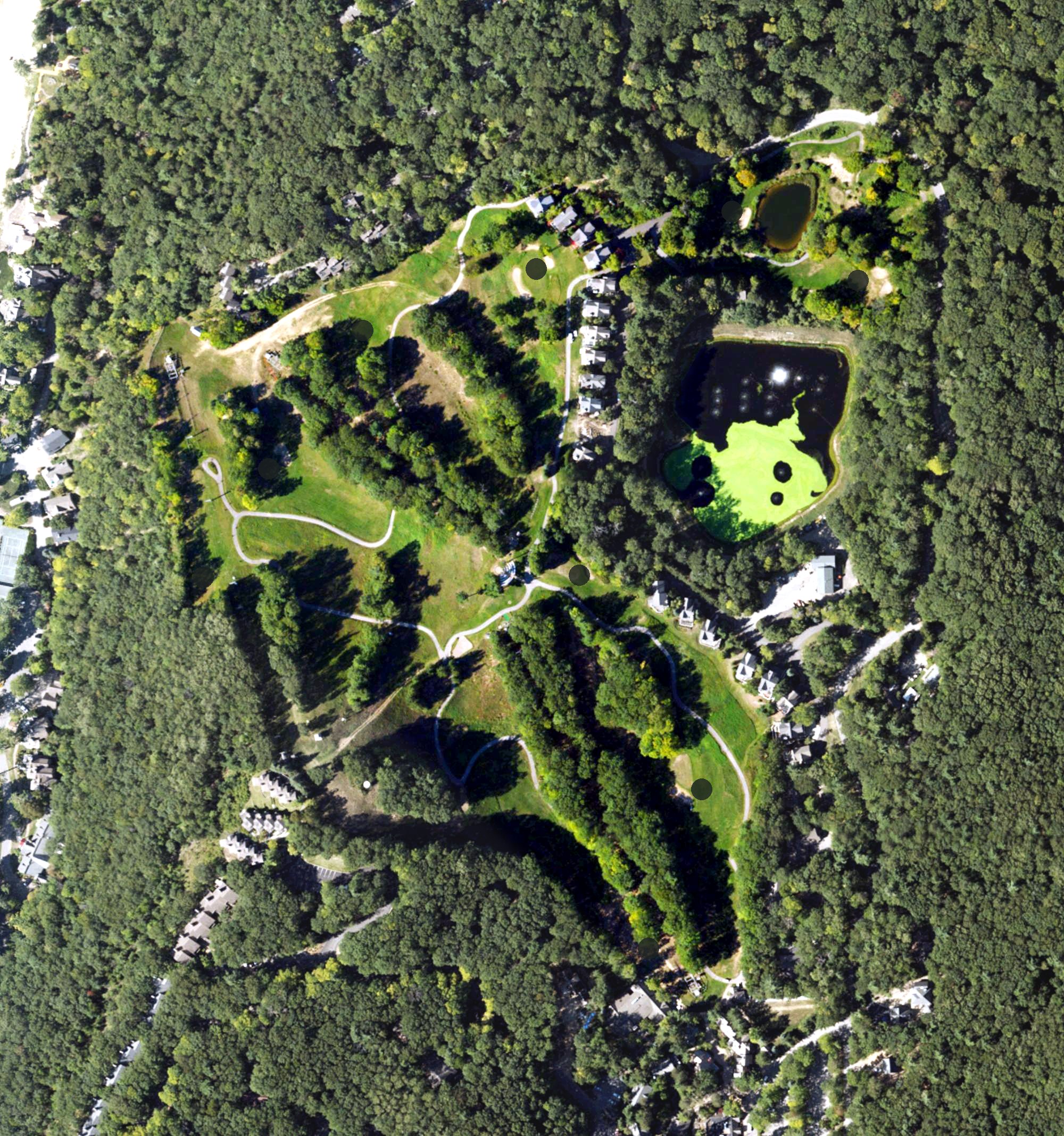 Aerial view of Mountain Flowers, MI