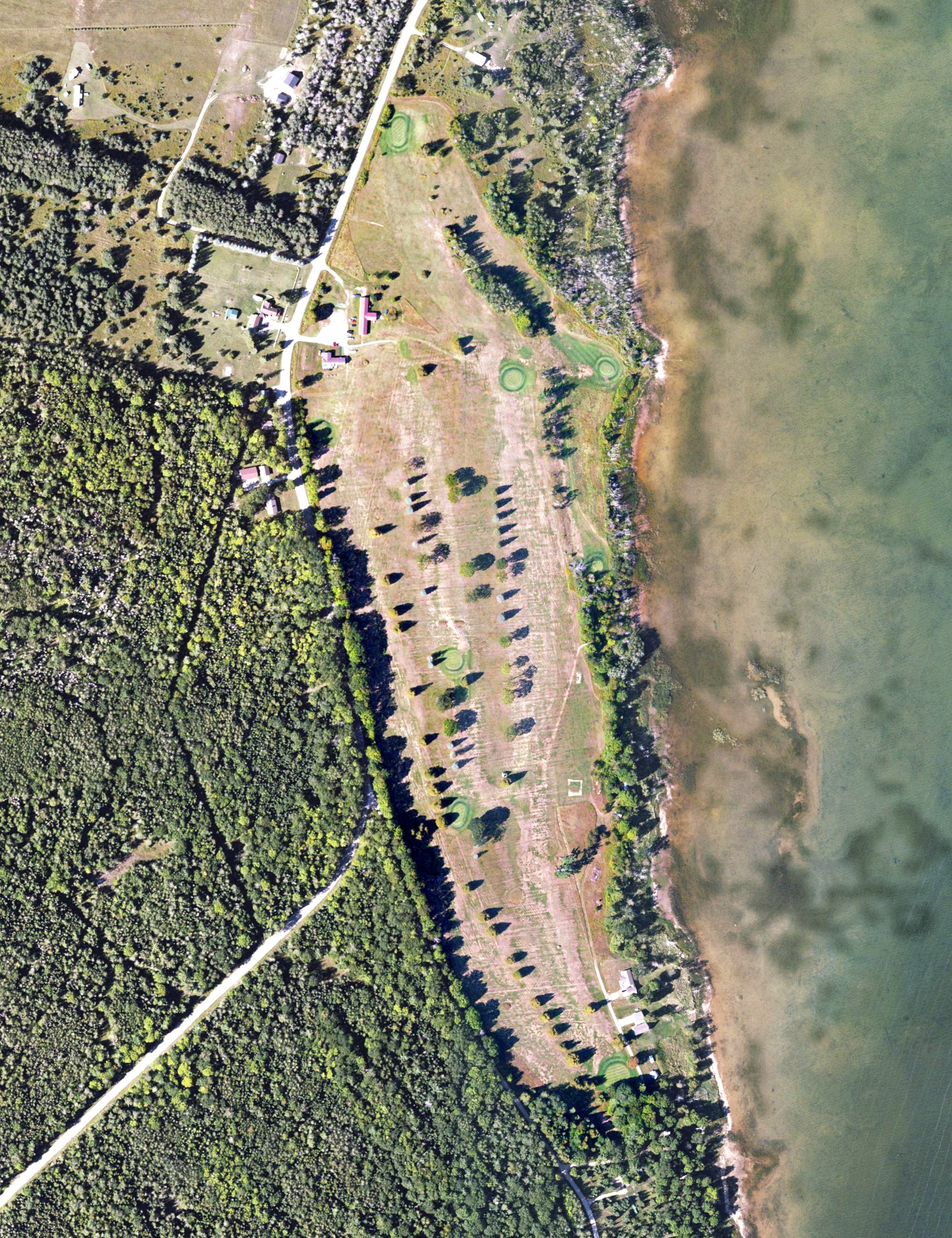 Aerial view of Nahma Golf Course, MI
