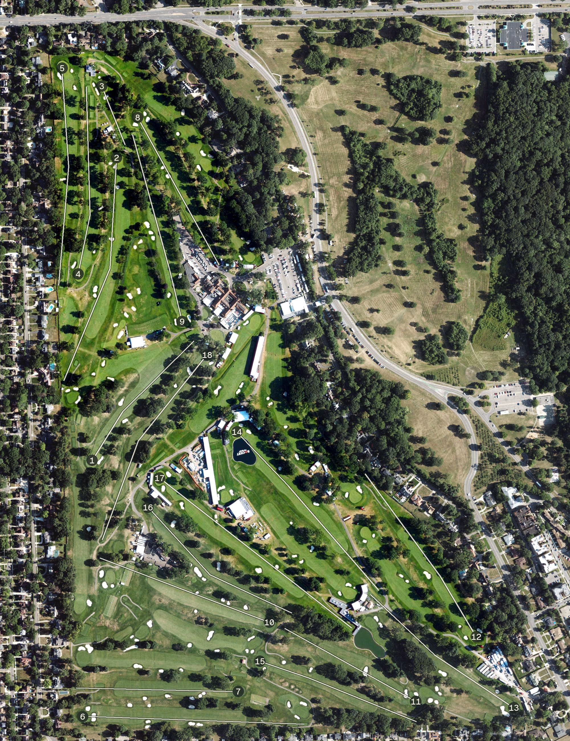 Aerial view of North Course, MI