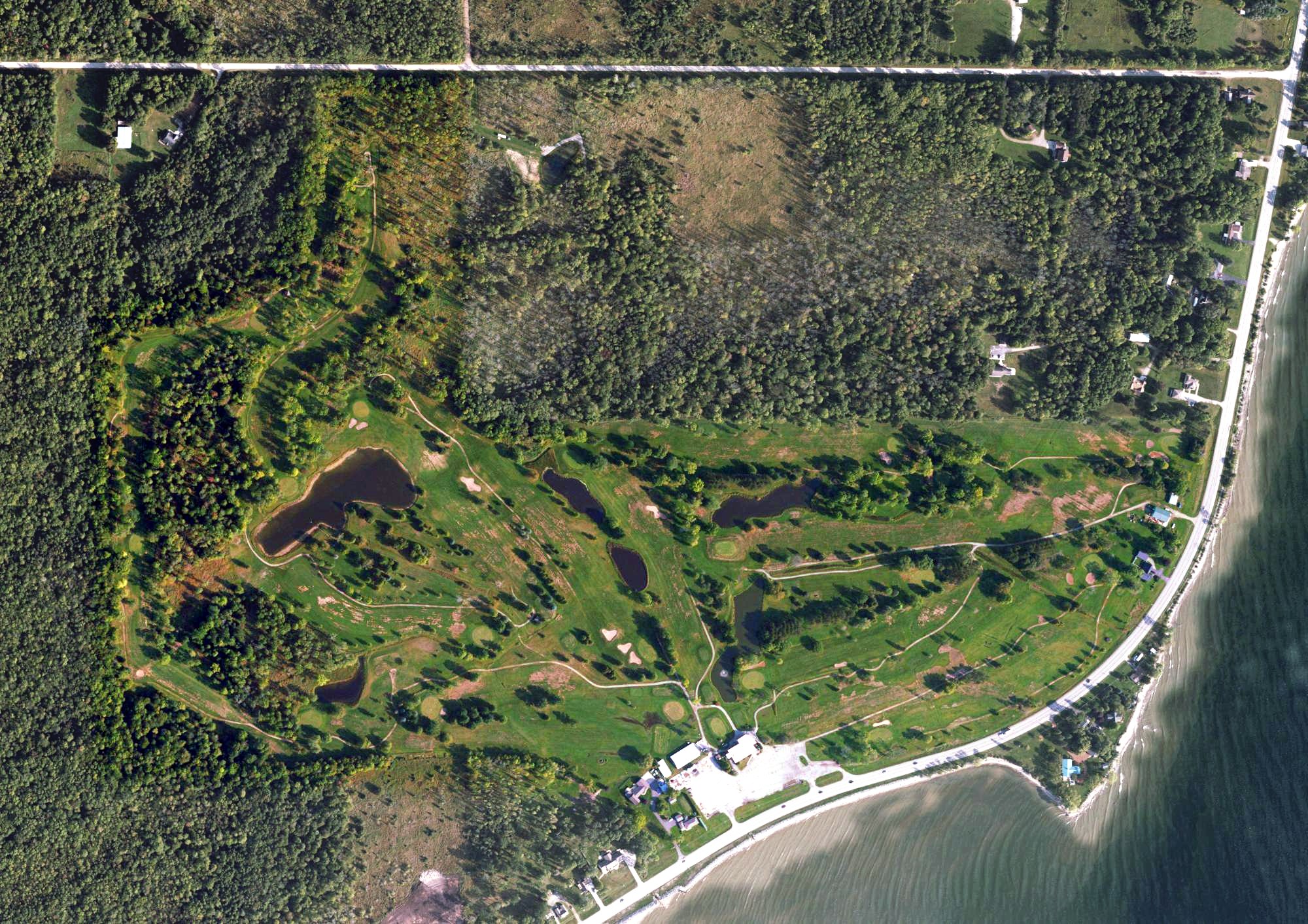 Aerial view of North Shore Golf Club, MI