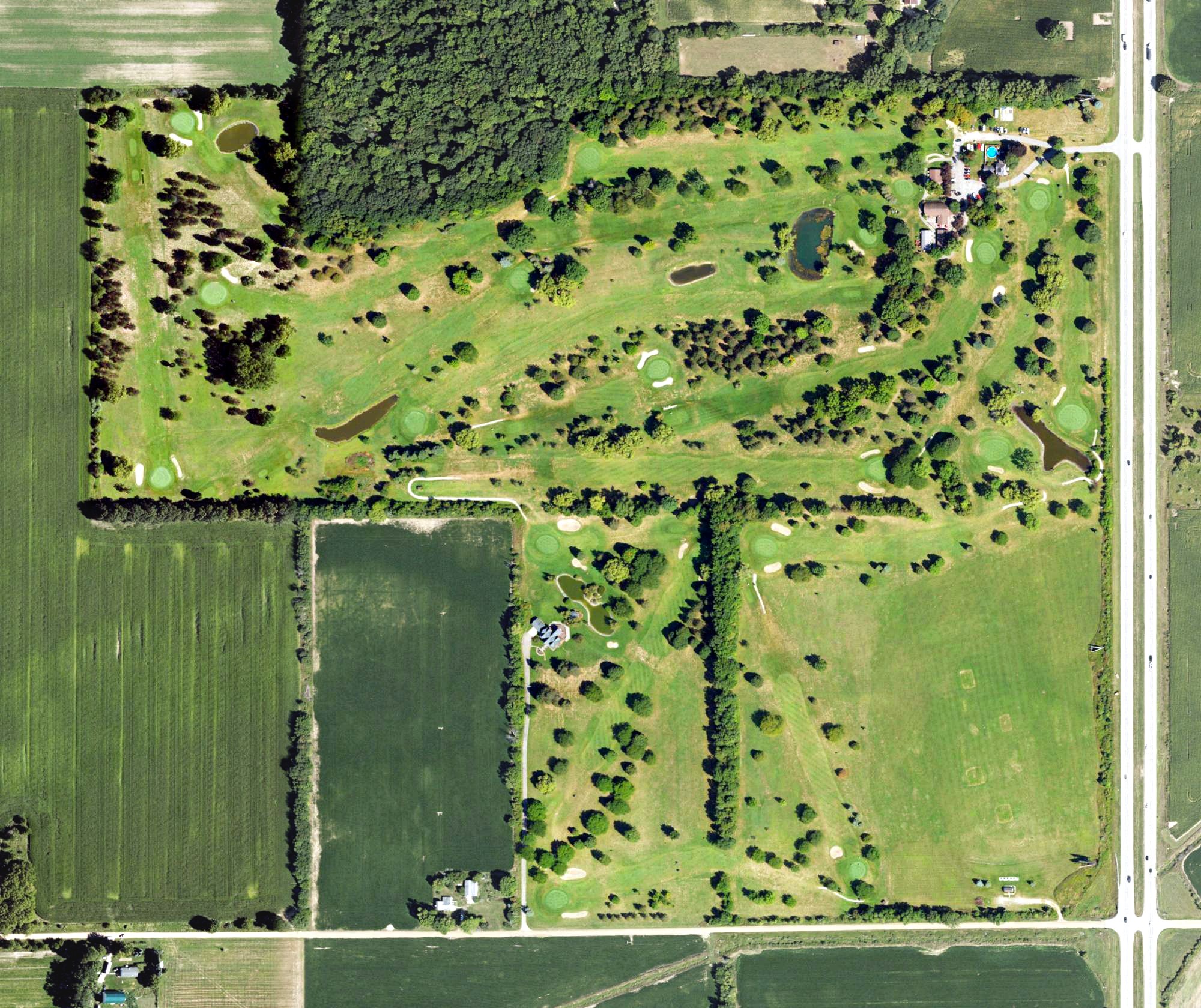 Aerial view of North Star Golf Course, MI