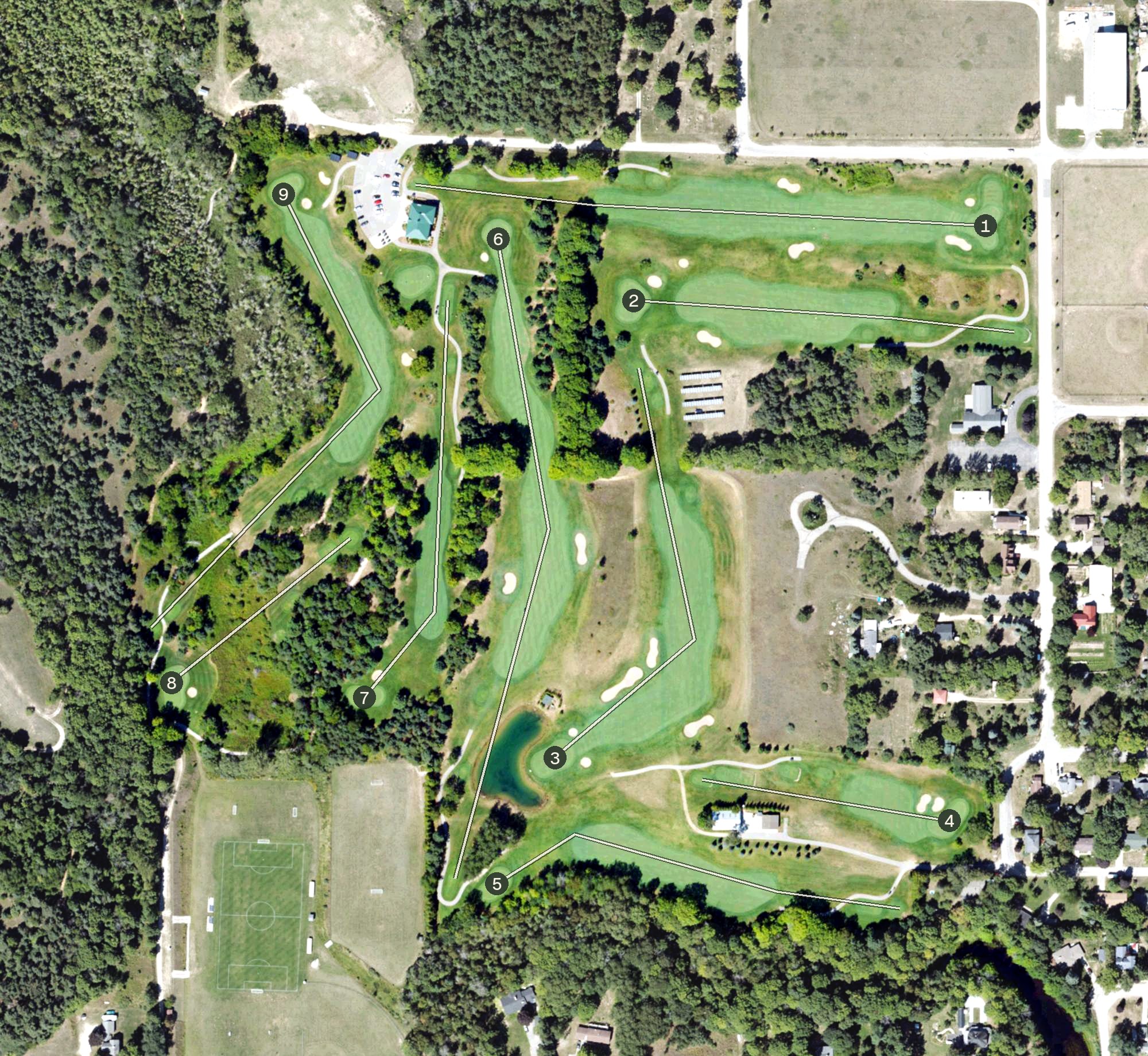 Aerial view of Northport Creek, MI