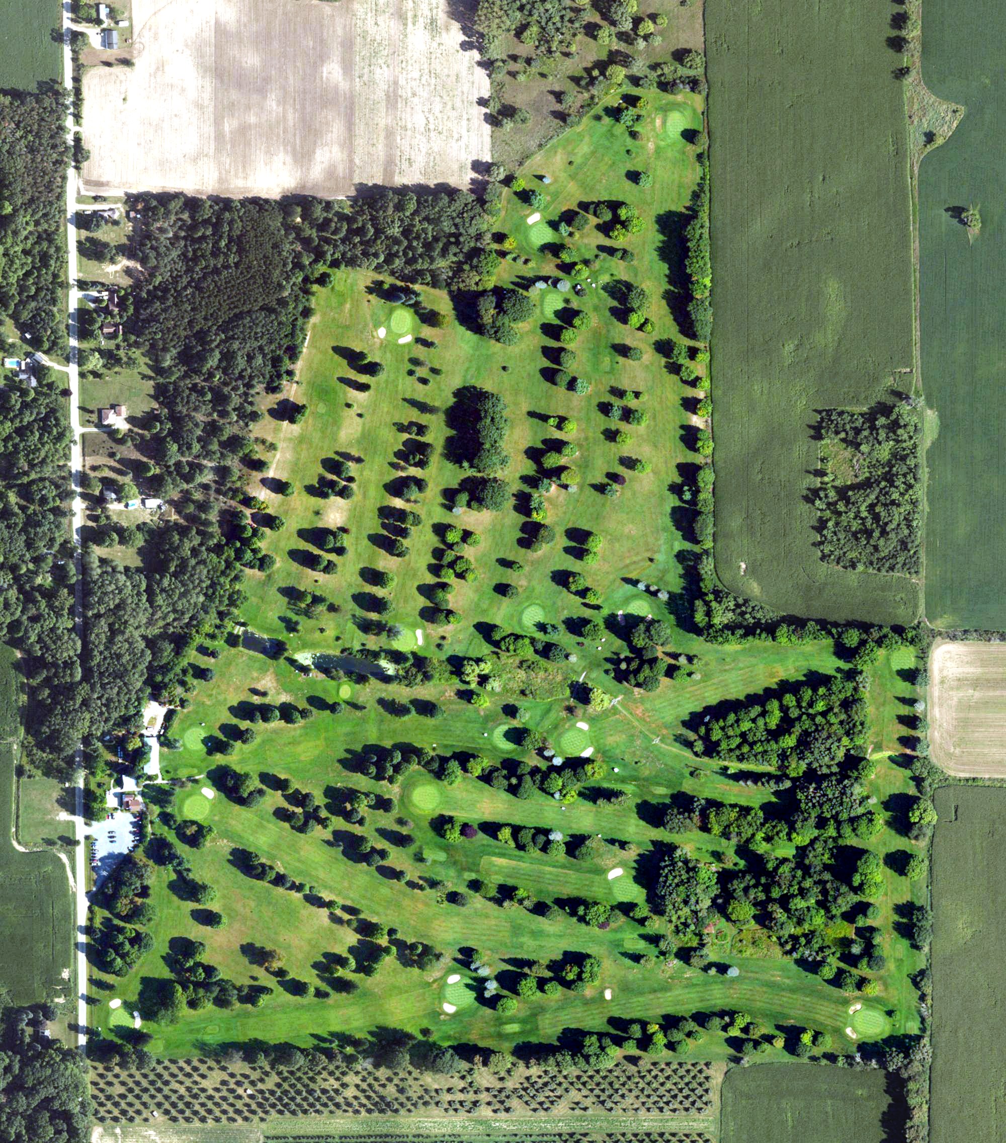 Aerial view of Northwood Golf Course, MI