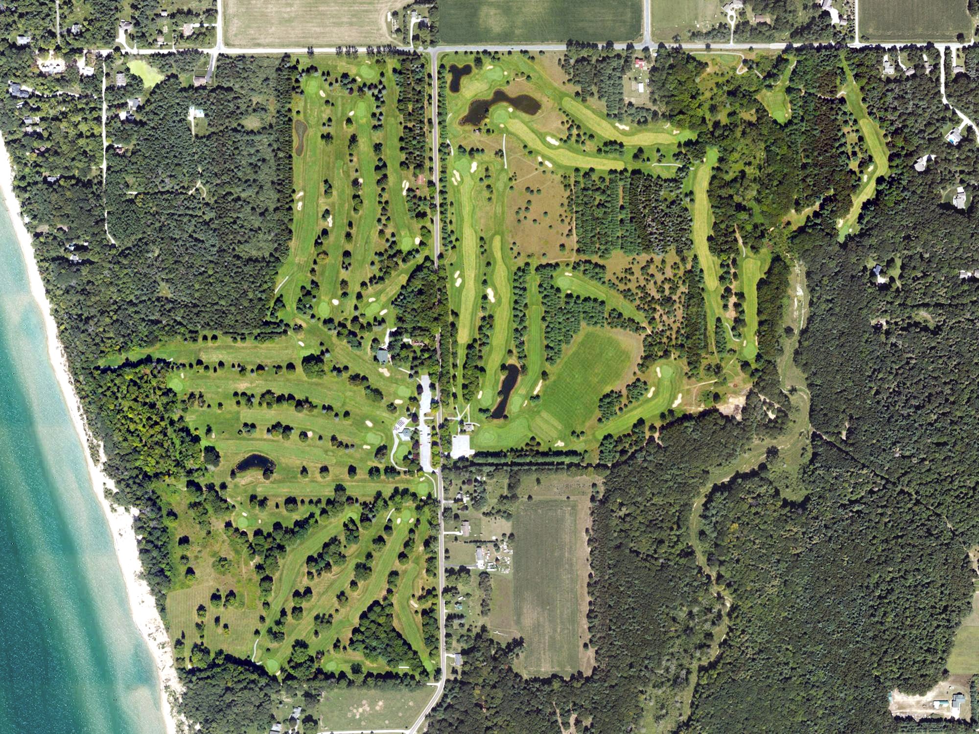 Aerial view of Old Channel Trail, MI