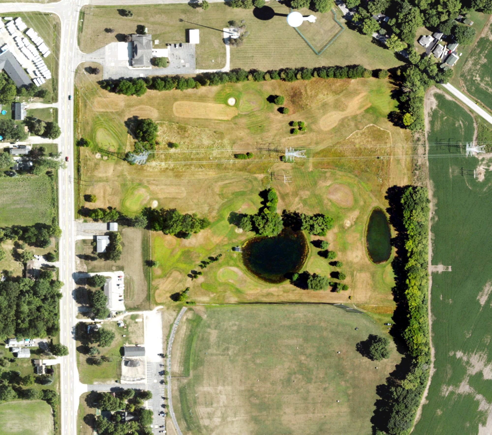 Aerial view of Old Town Golf Course, MI