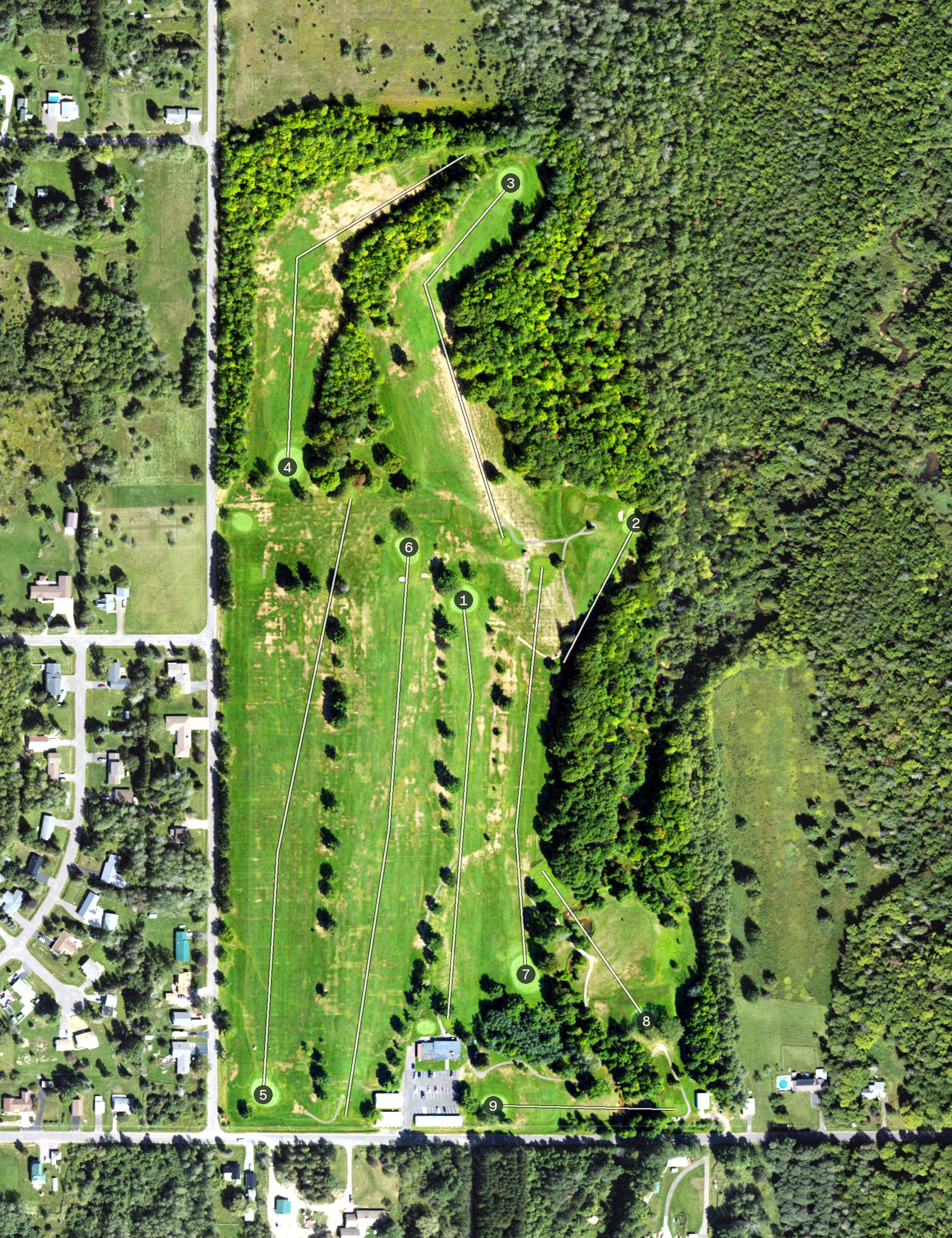 Aerial view of Ontonagon Golf Club, MI