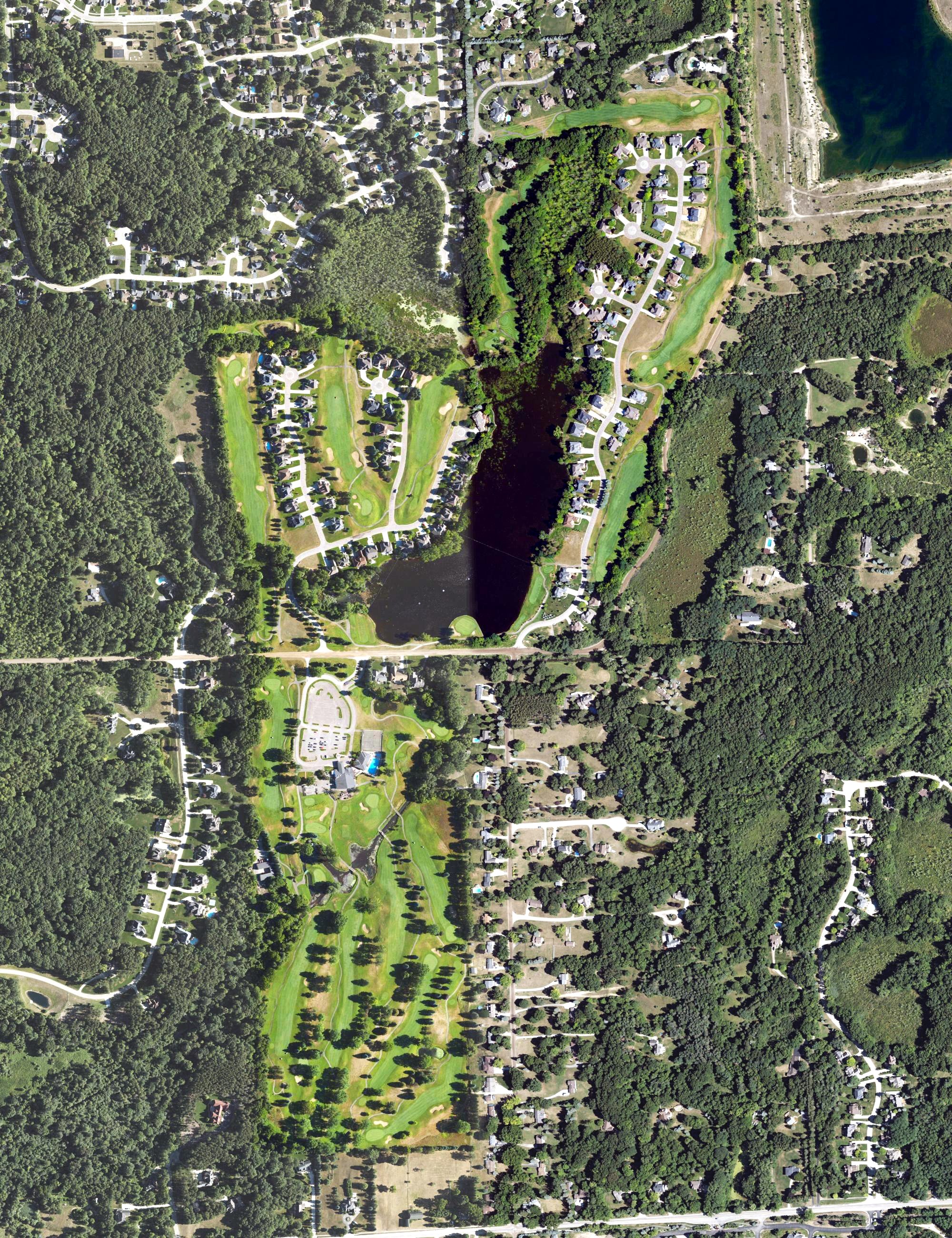 Aerial view of Paint Creek Country Club, MI