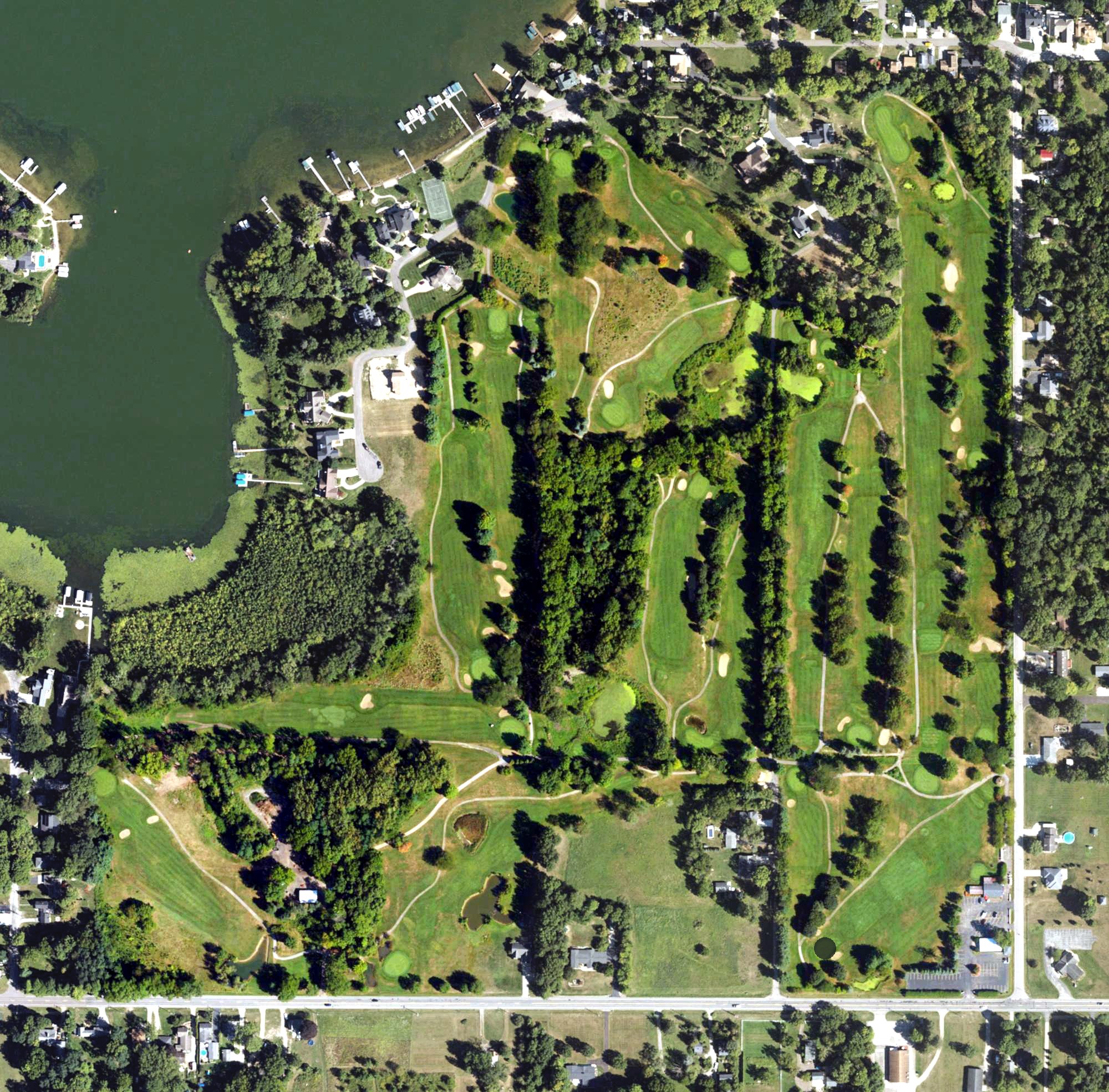 Aerial view of Paw Paw Lake Golf Course, MI