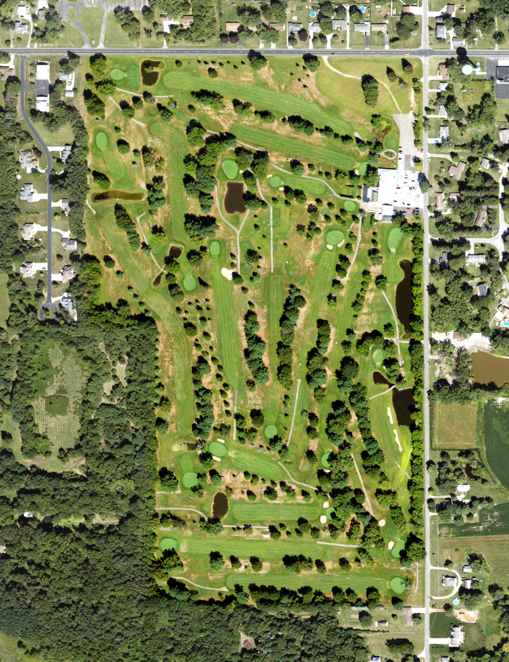 Aerial view of Pebblewood Golf Course, MI