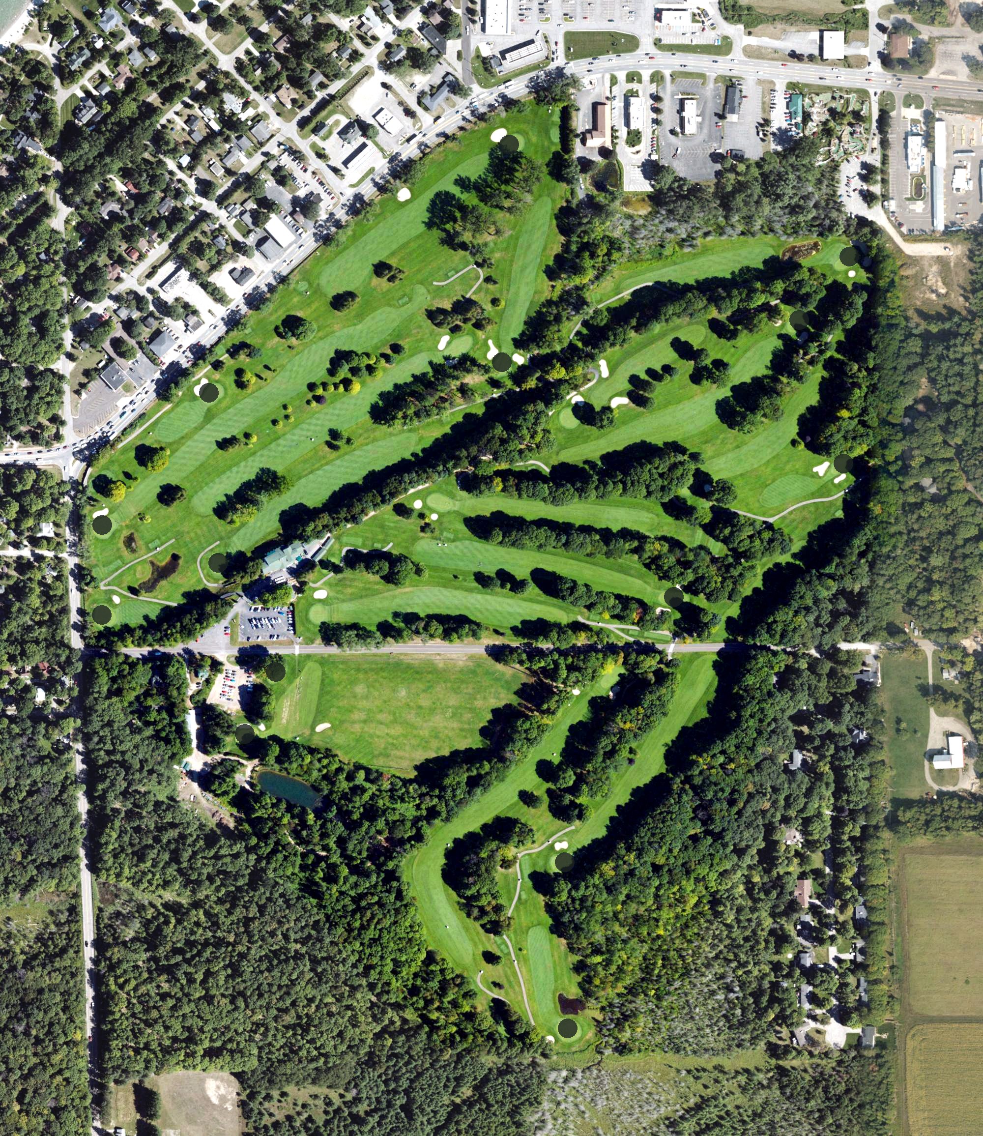 Aerial view of Petoskey - Bay View Country Club, MI