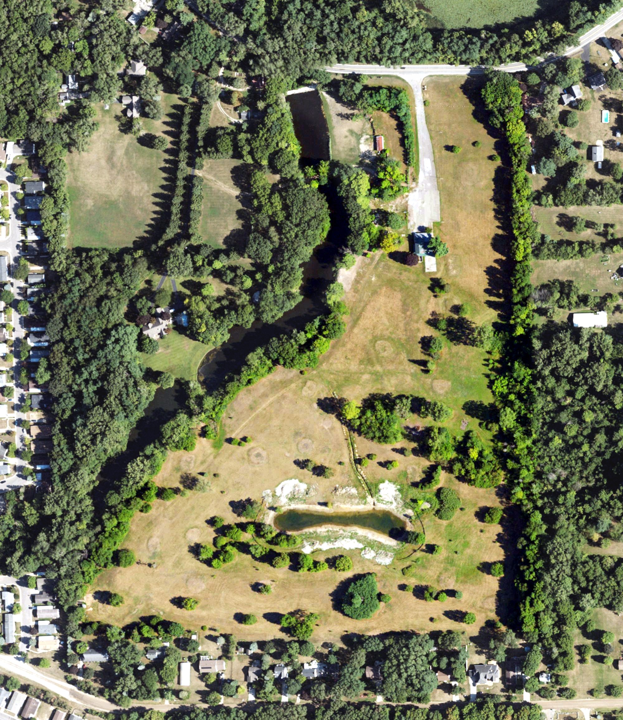 Aerial view of Pine Creek Golf Course, MI