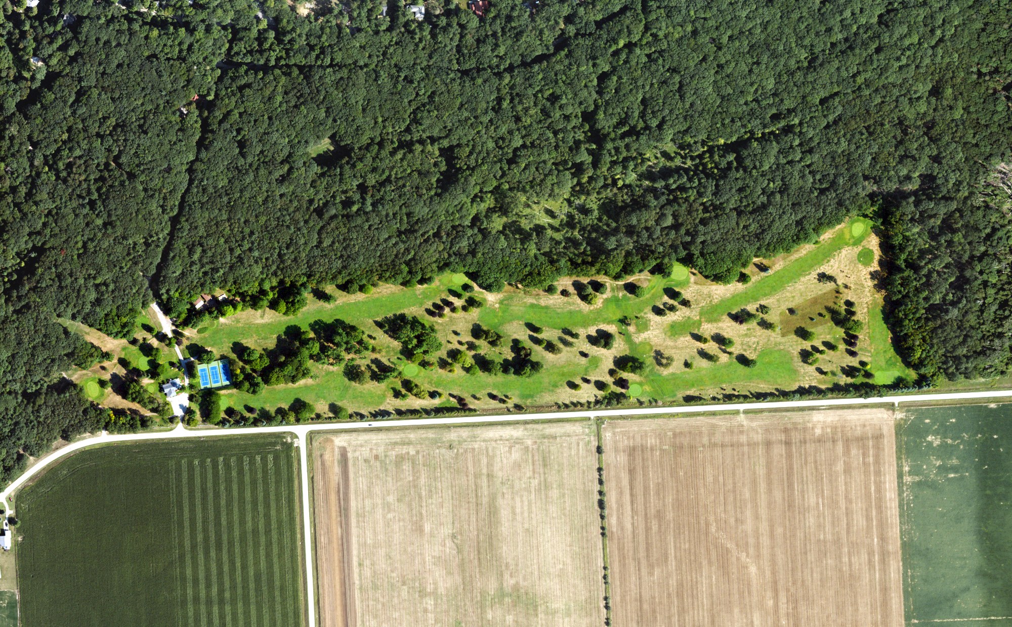 Aerial view of Pointe Aux Barques Golf Course, MI