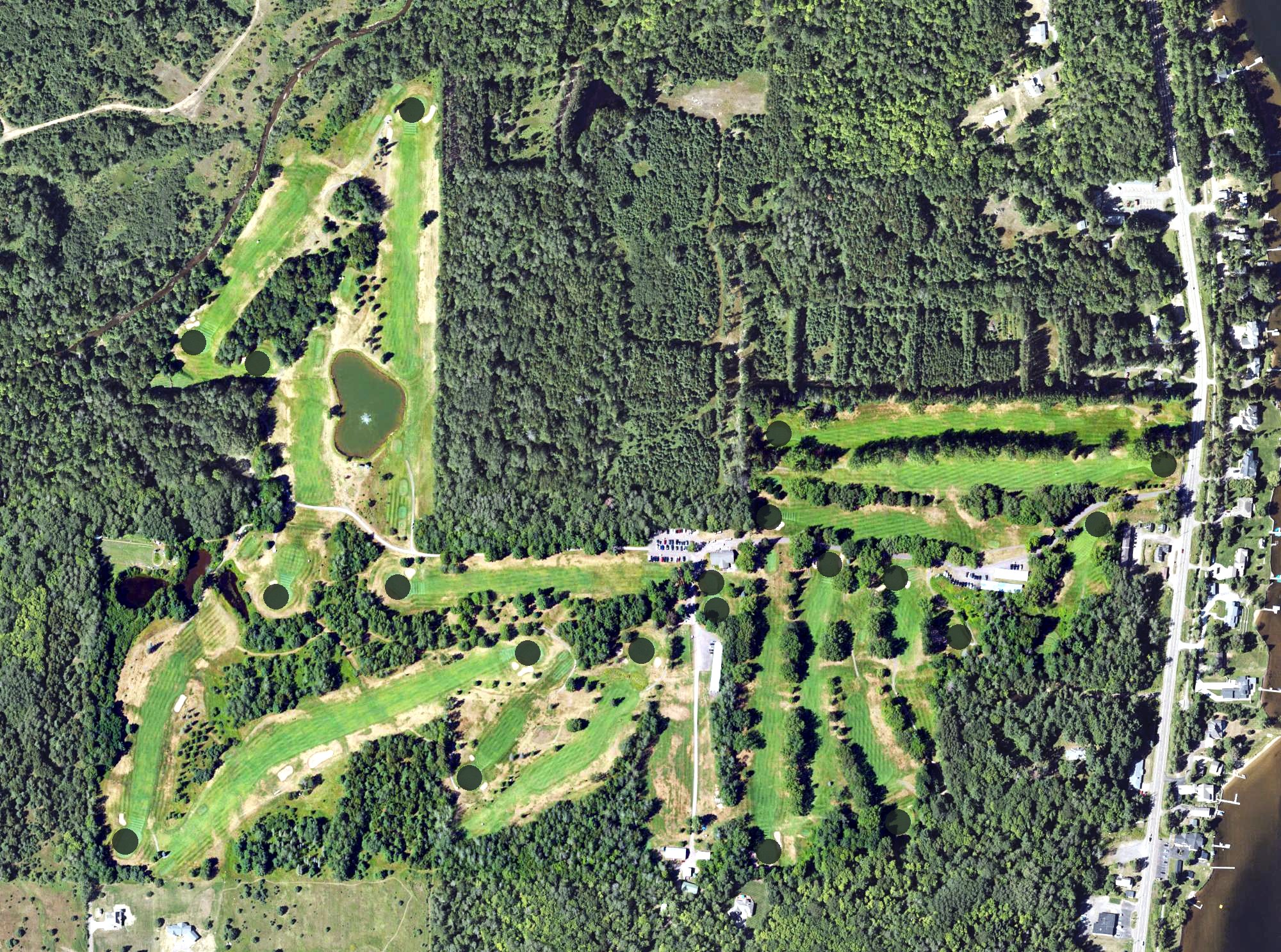 Aerial view of Portage Lake Golf Course, MI