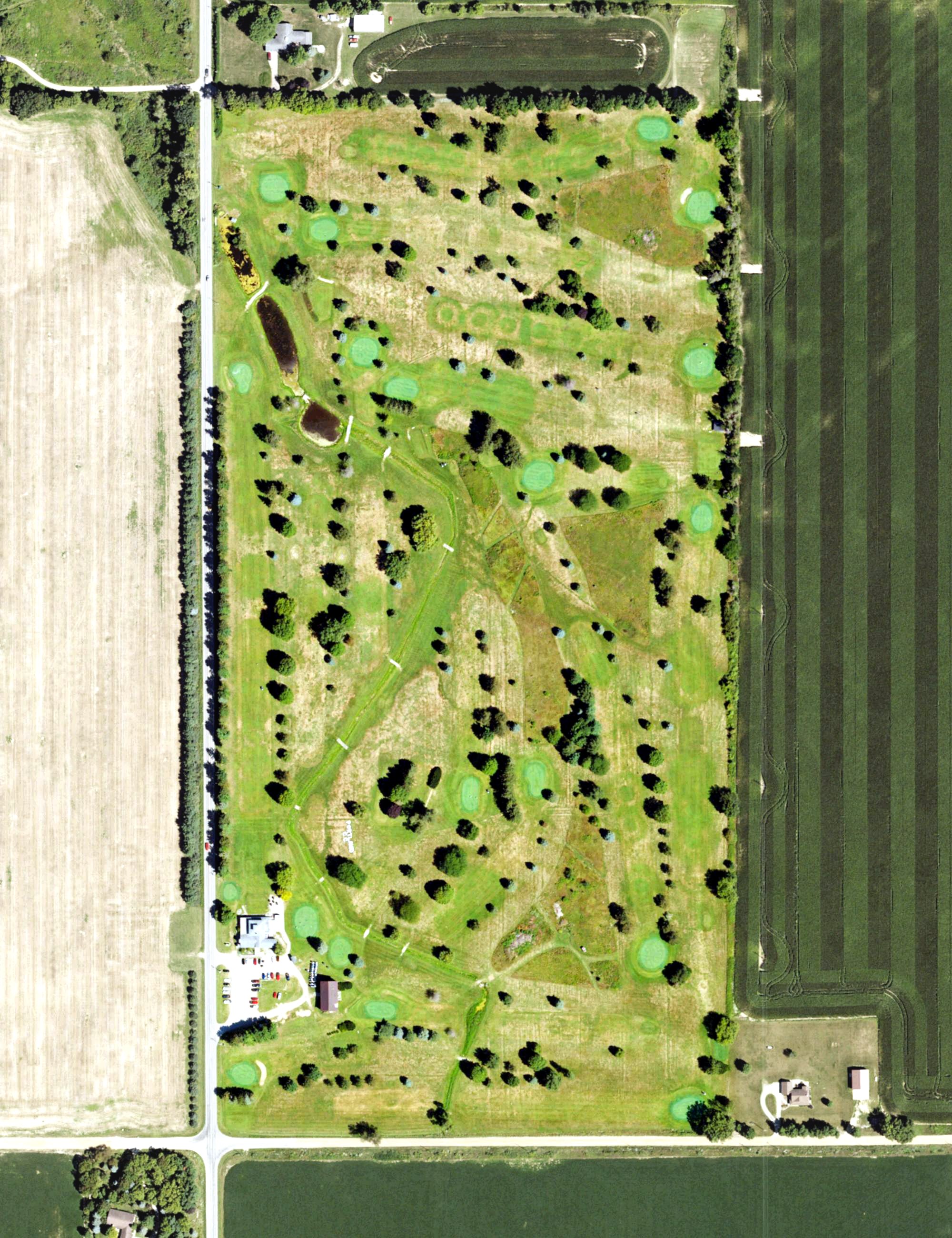 Aerial view of Portland Country Club, MI
