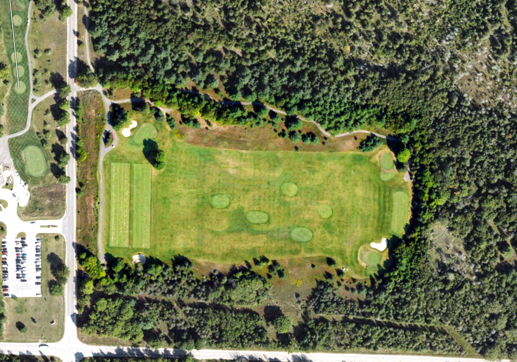 Aerial view of Practice Area, MI