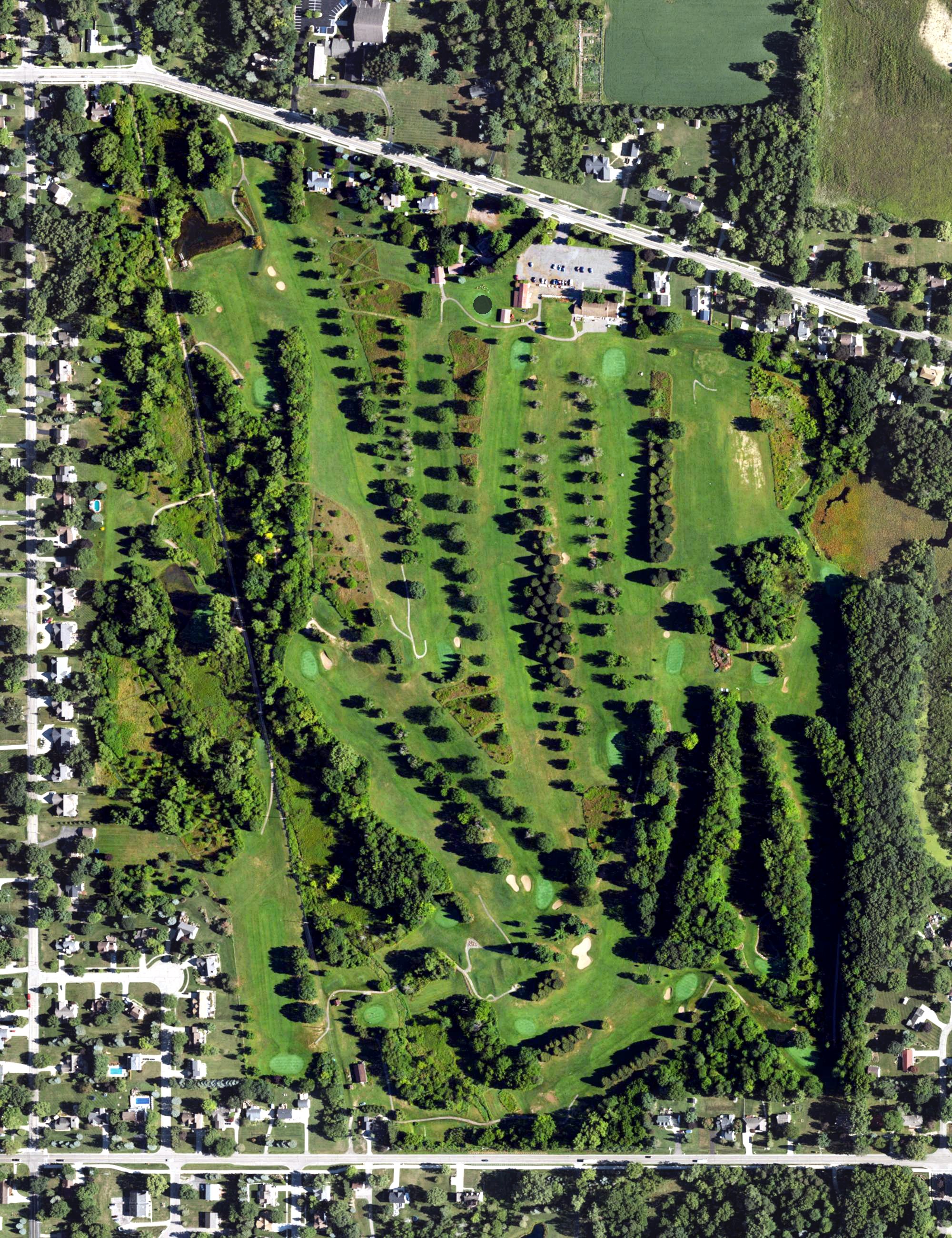 Aerial view of Prairie Creek Golf Course, MI