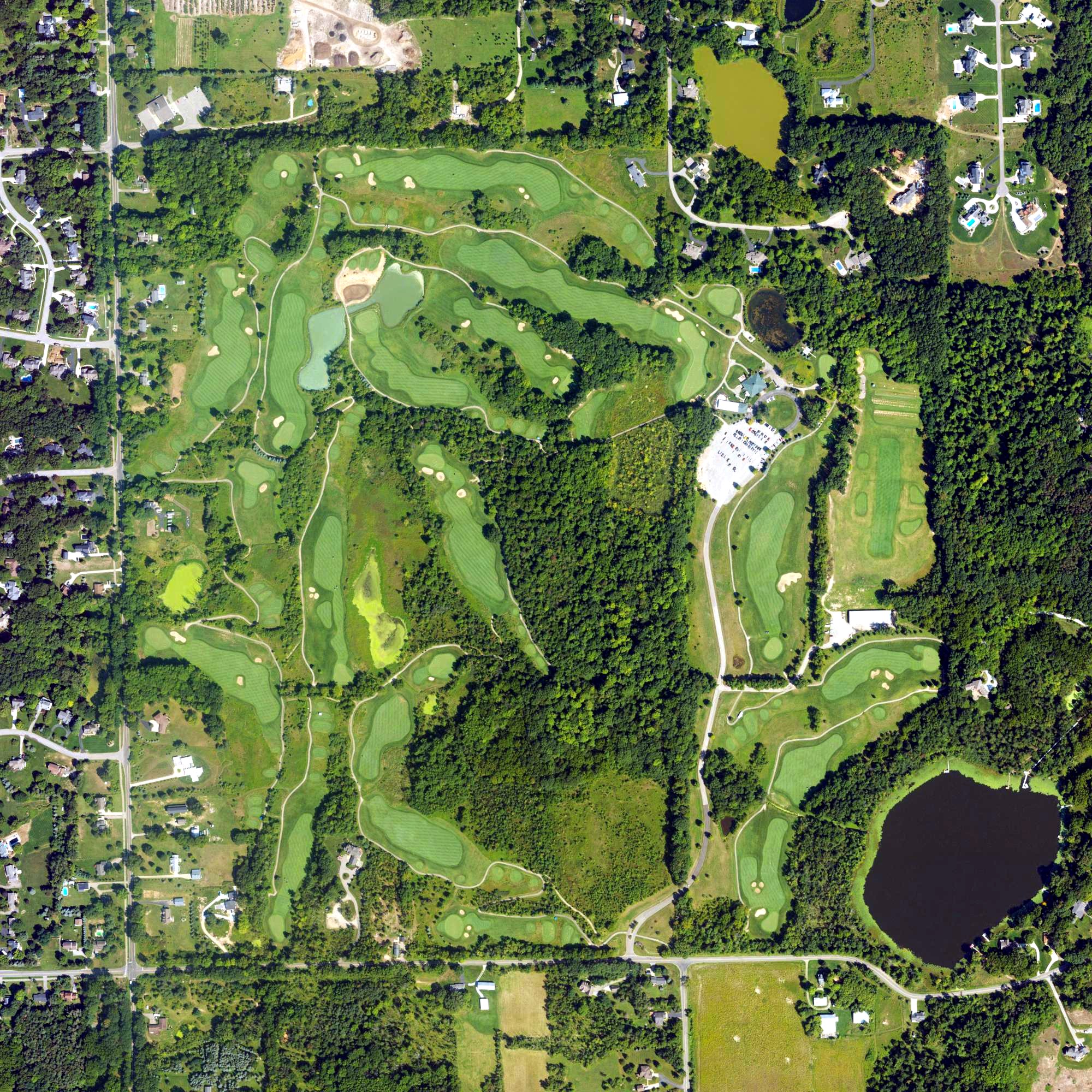 Aerial view of Quail Ridge Golf Club, MI