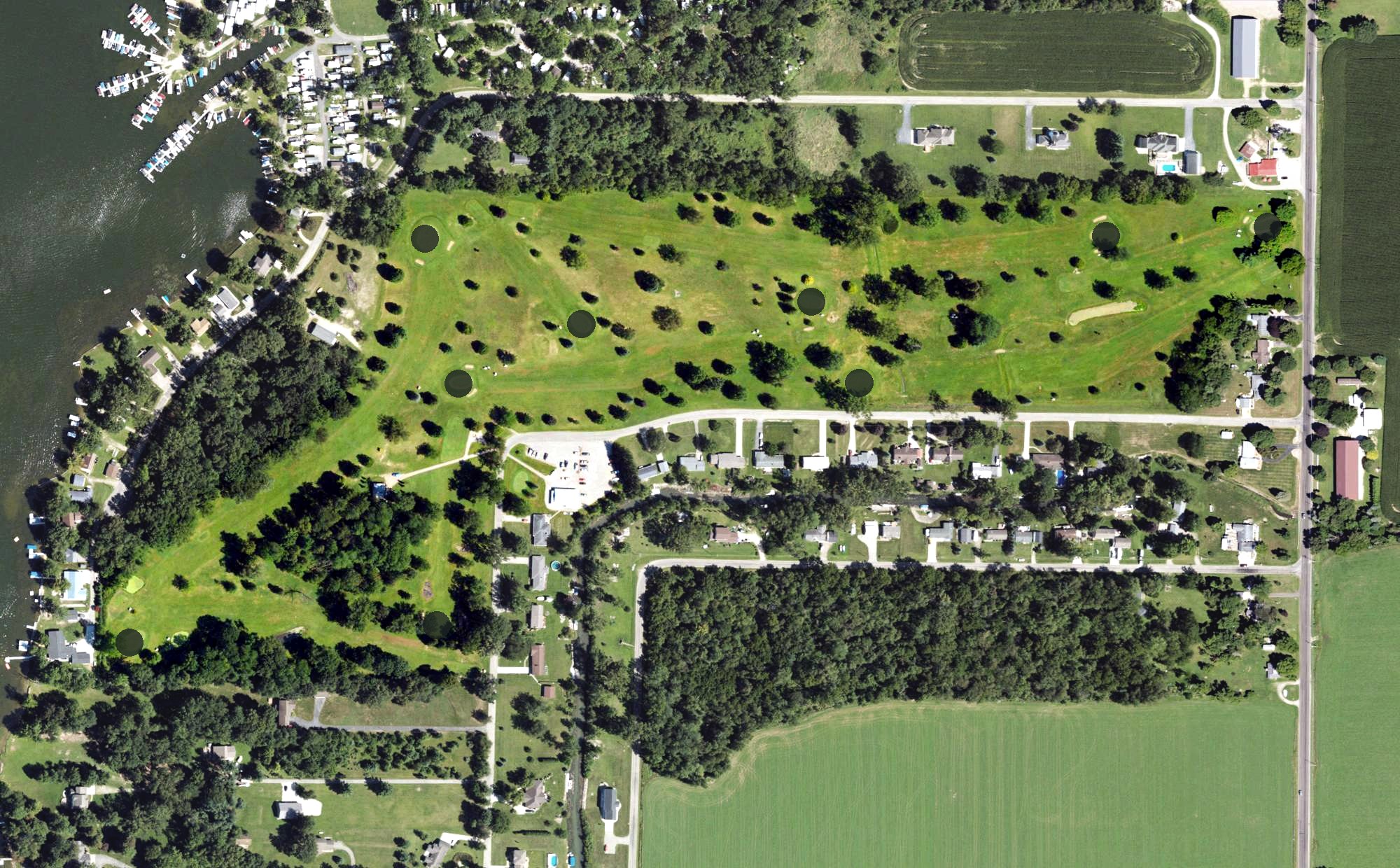 Aerial view of Quincy Golf Course, MI