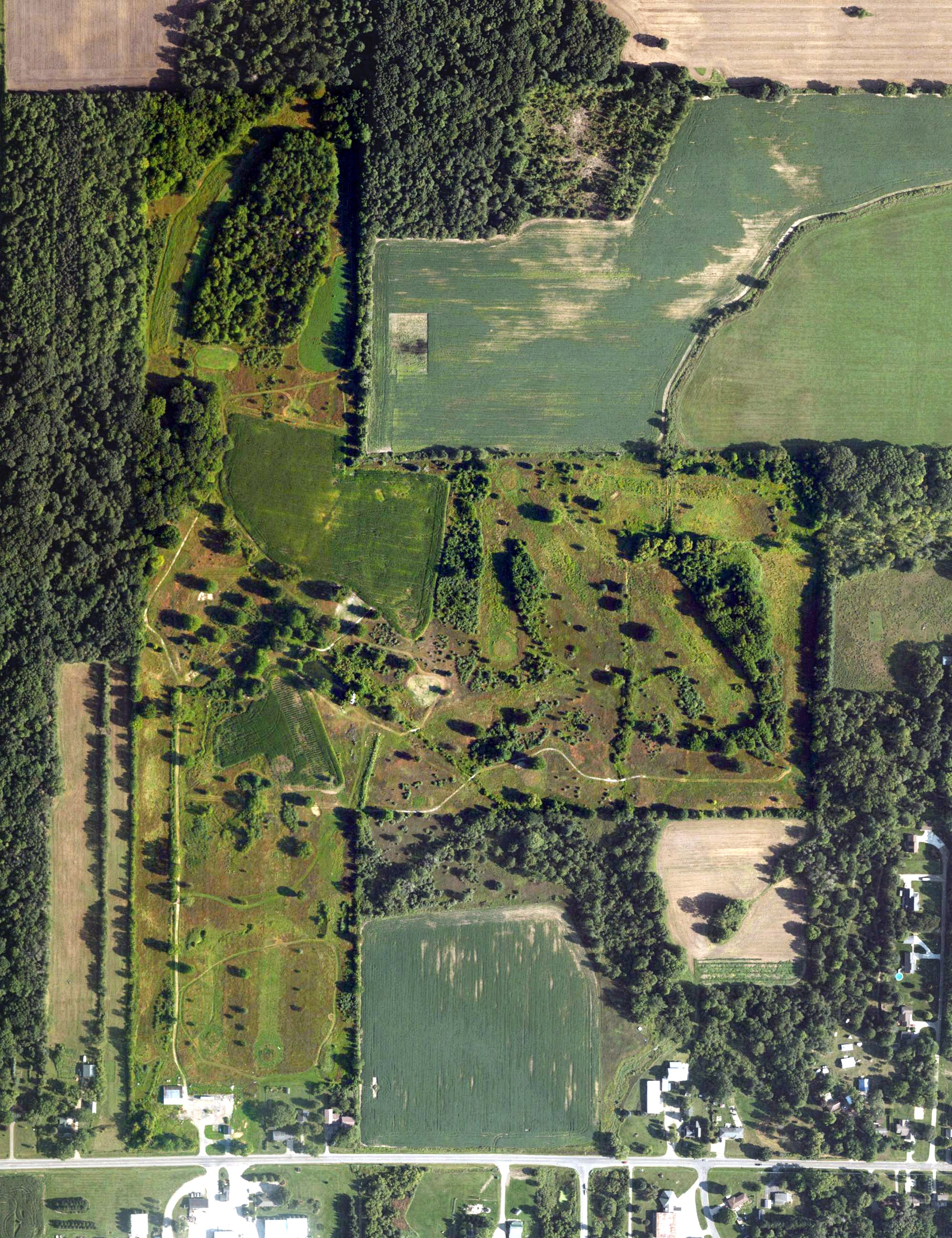 Aerial view of Ravenna Creeks Golf Course, MI