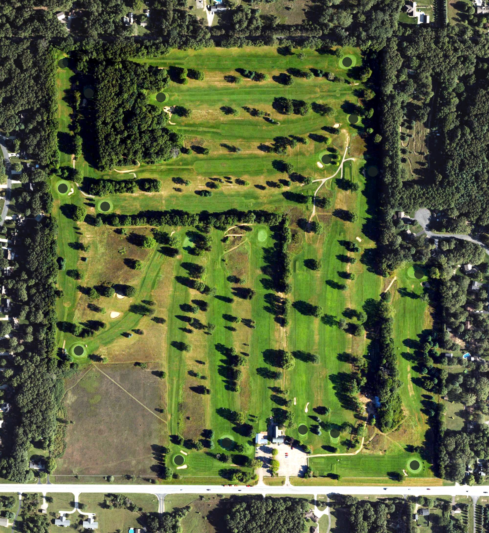 Aerial view of Ridgeview Golf Course, MI
