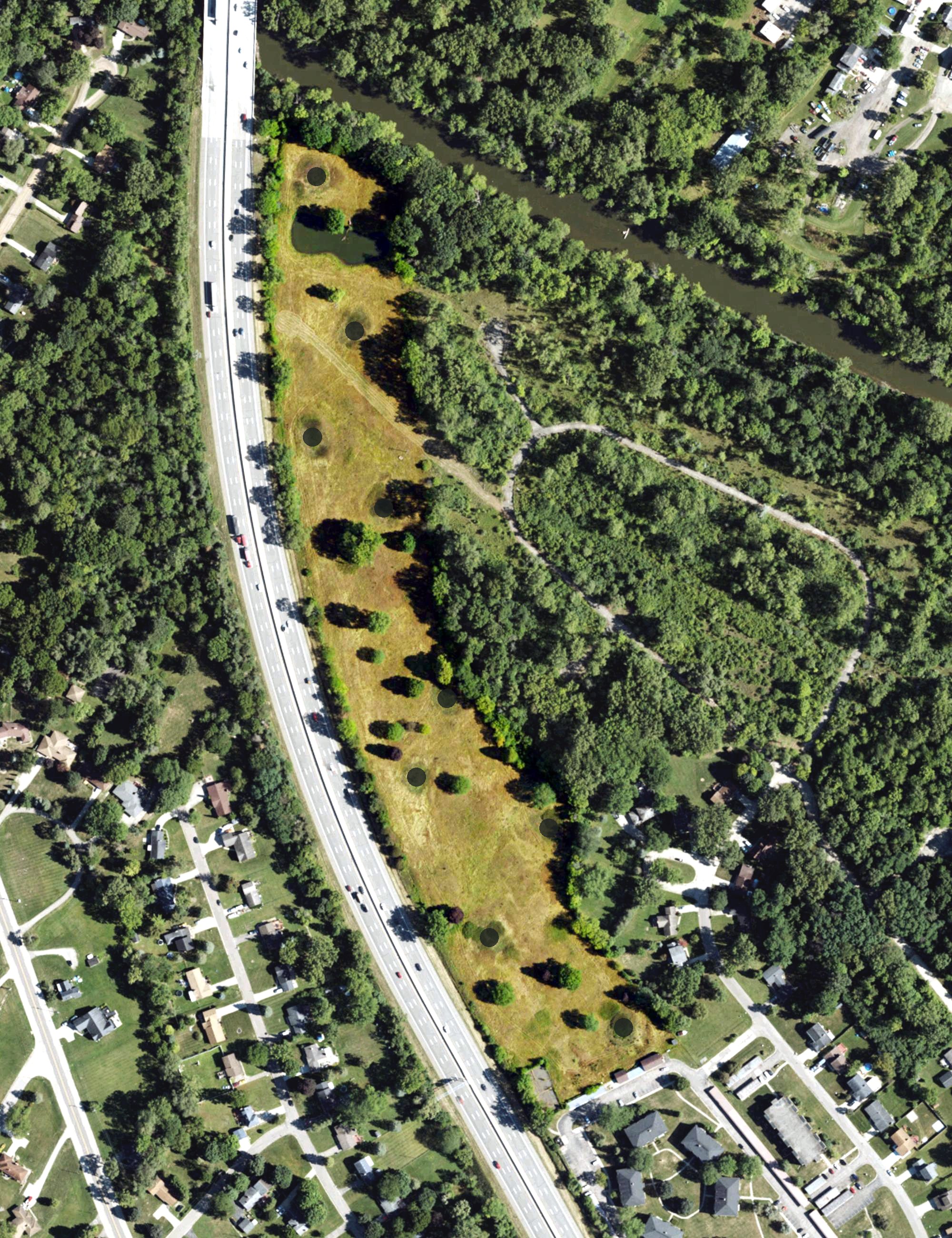 Aerial view of River Forest Golf Course, MI