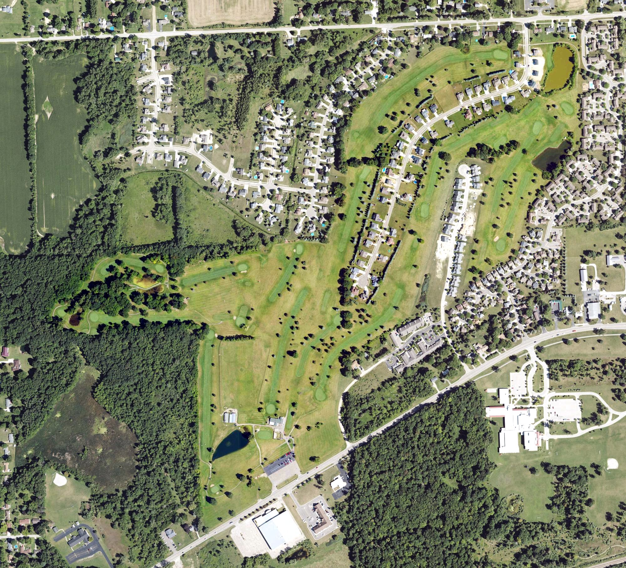 Aerial view of Rolling Hills Golf Club, MI