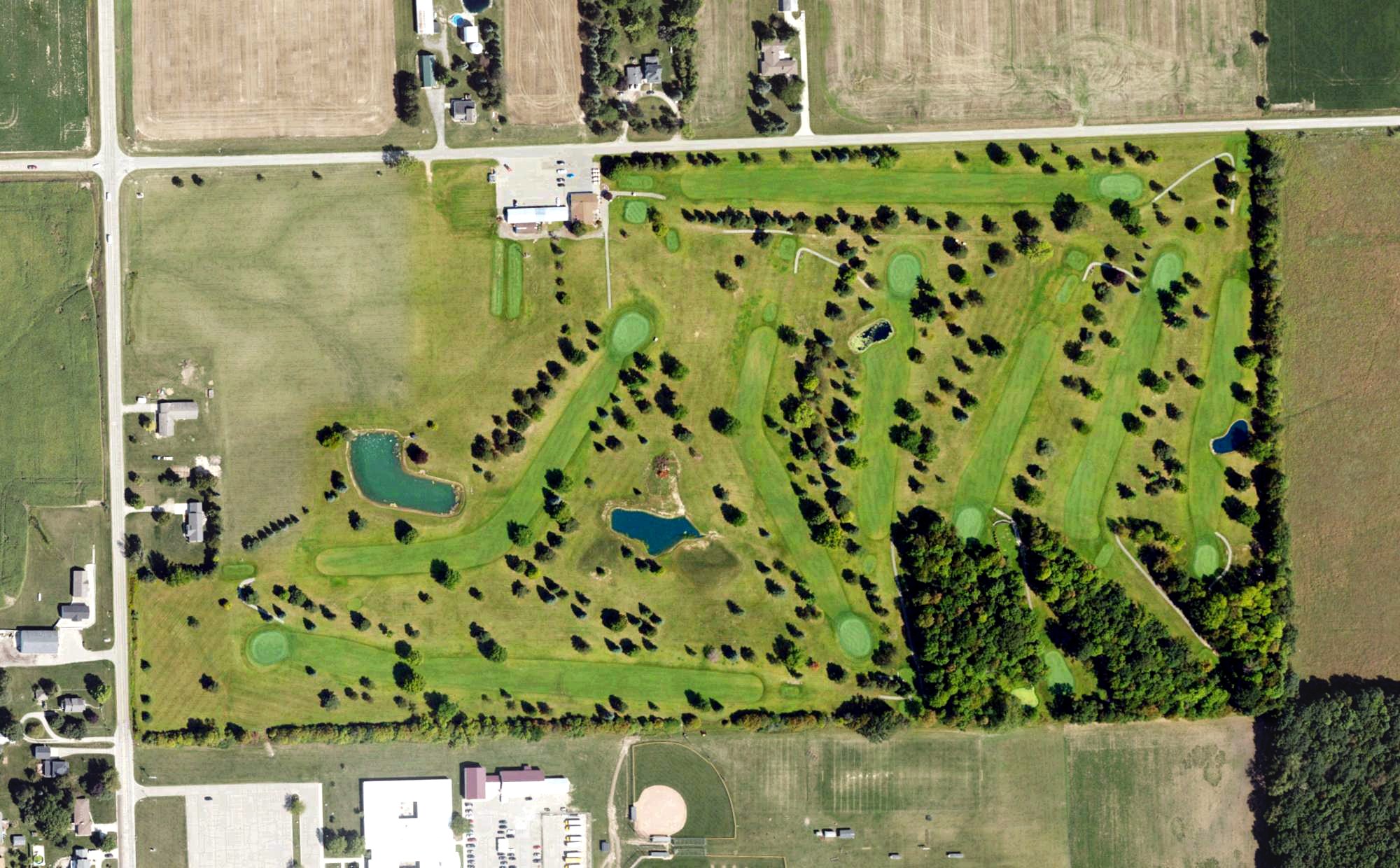 Aerial view of Rolling Hills, MI