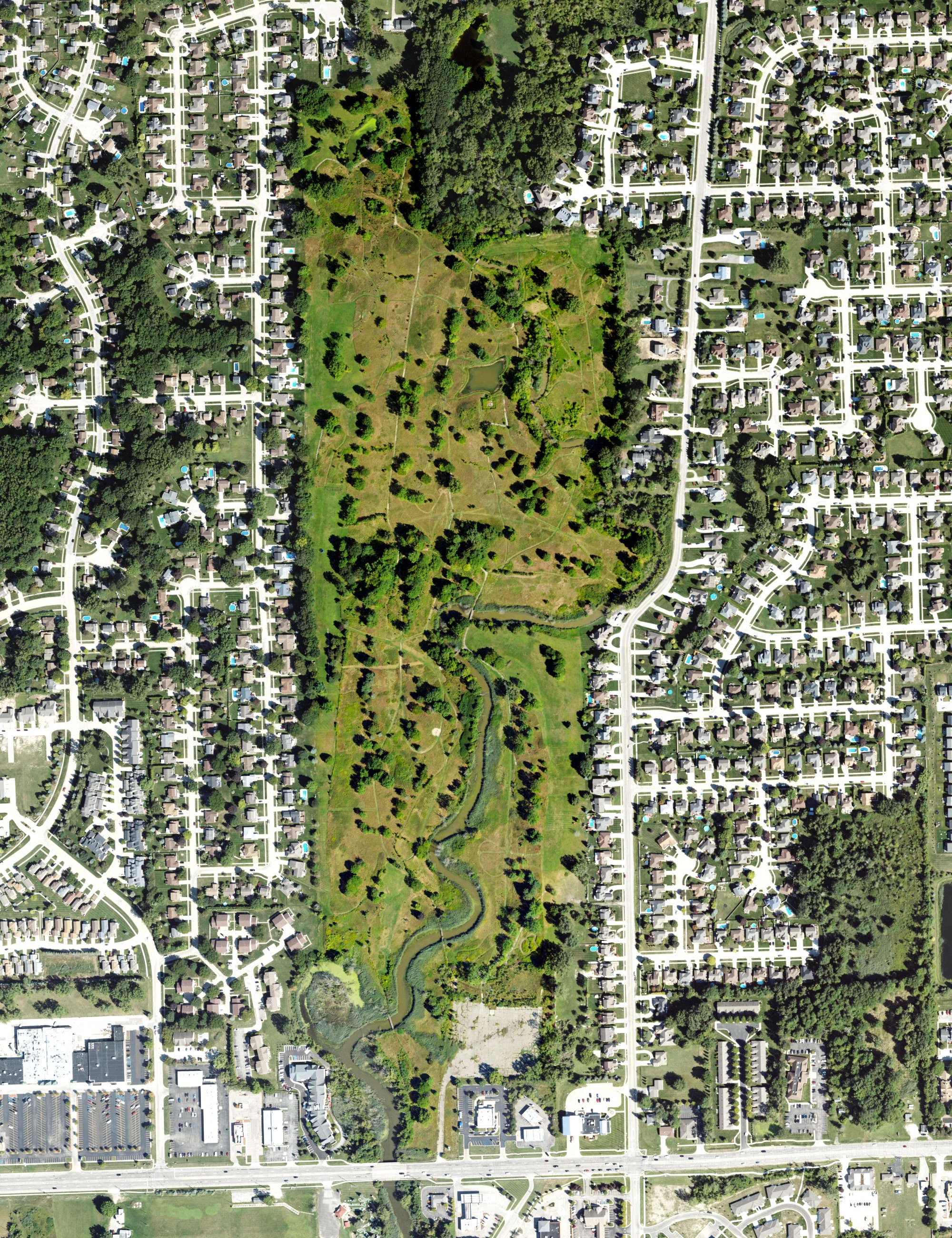 Aerial view of Salt River Golf Course, MI