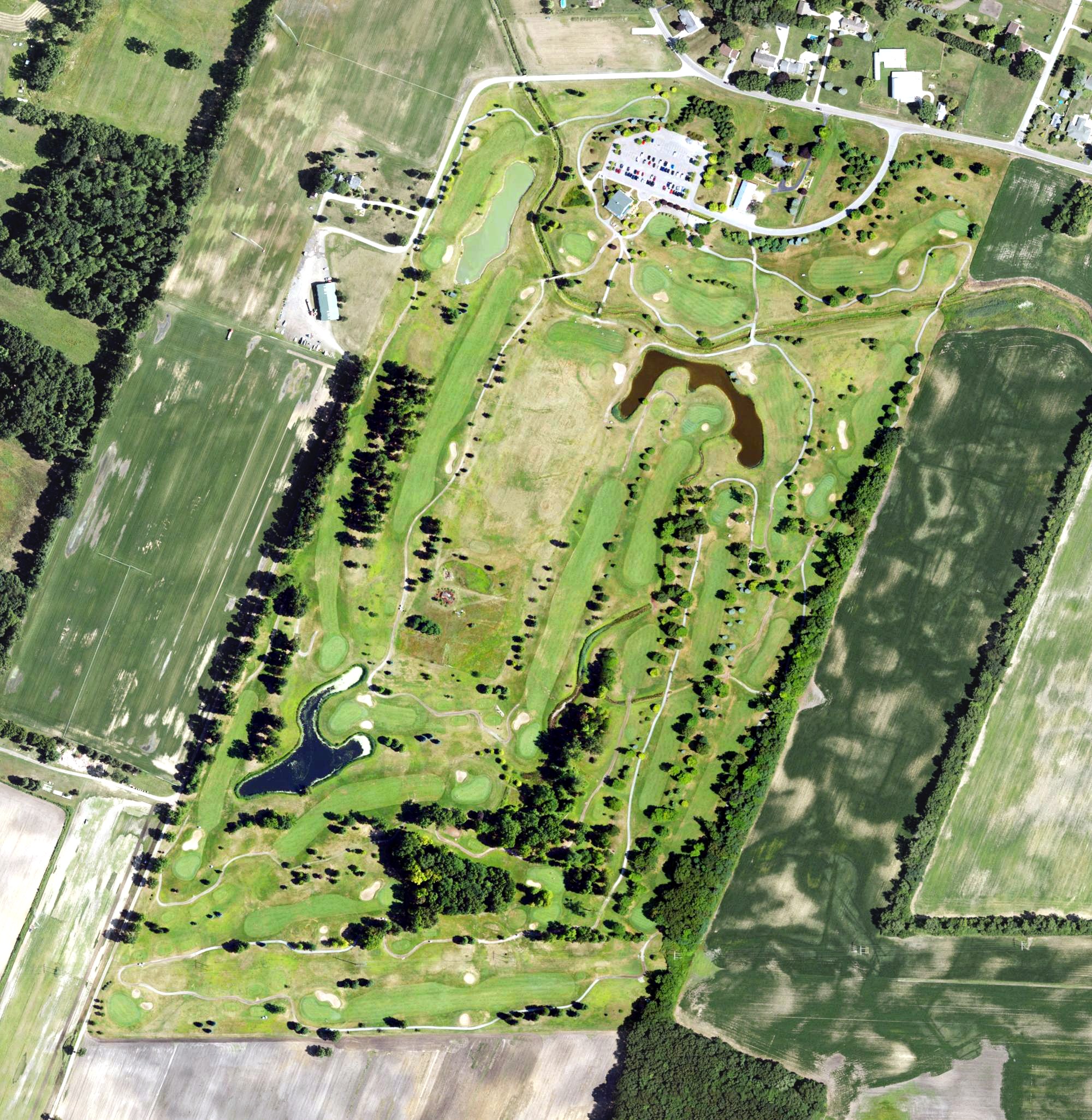 Aerial view of Sandy Creek Golf Course, MI