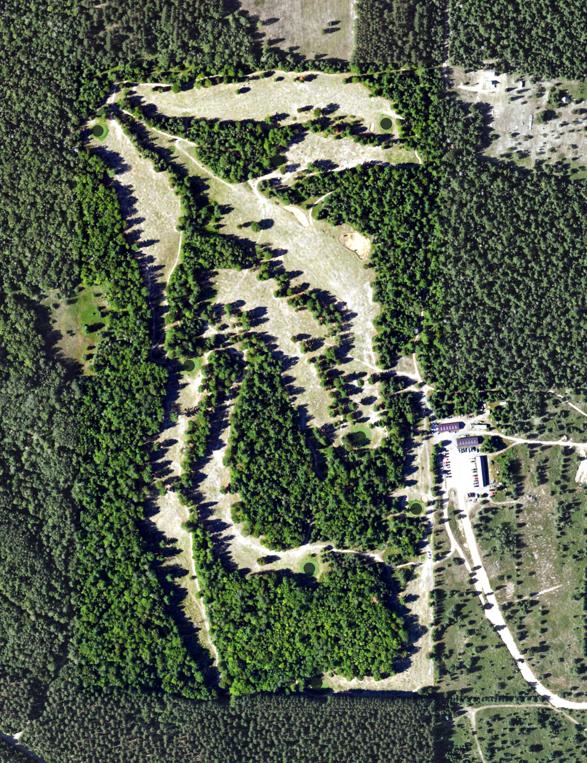 Aerial view of Sandy Pebbles Golf Course, MI