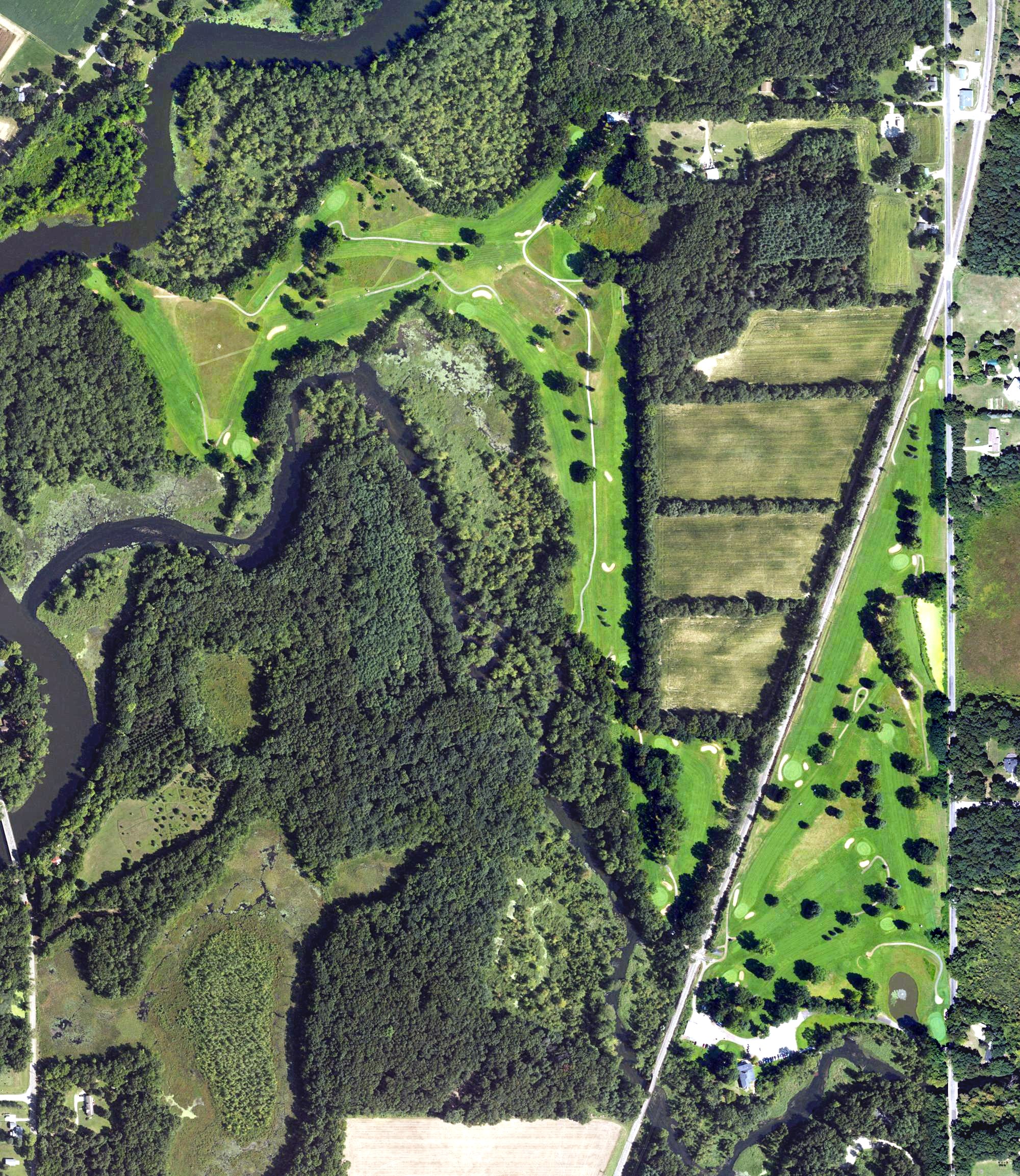 Aerial view of Sauganash, MI