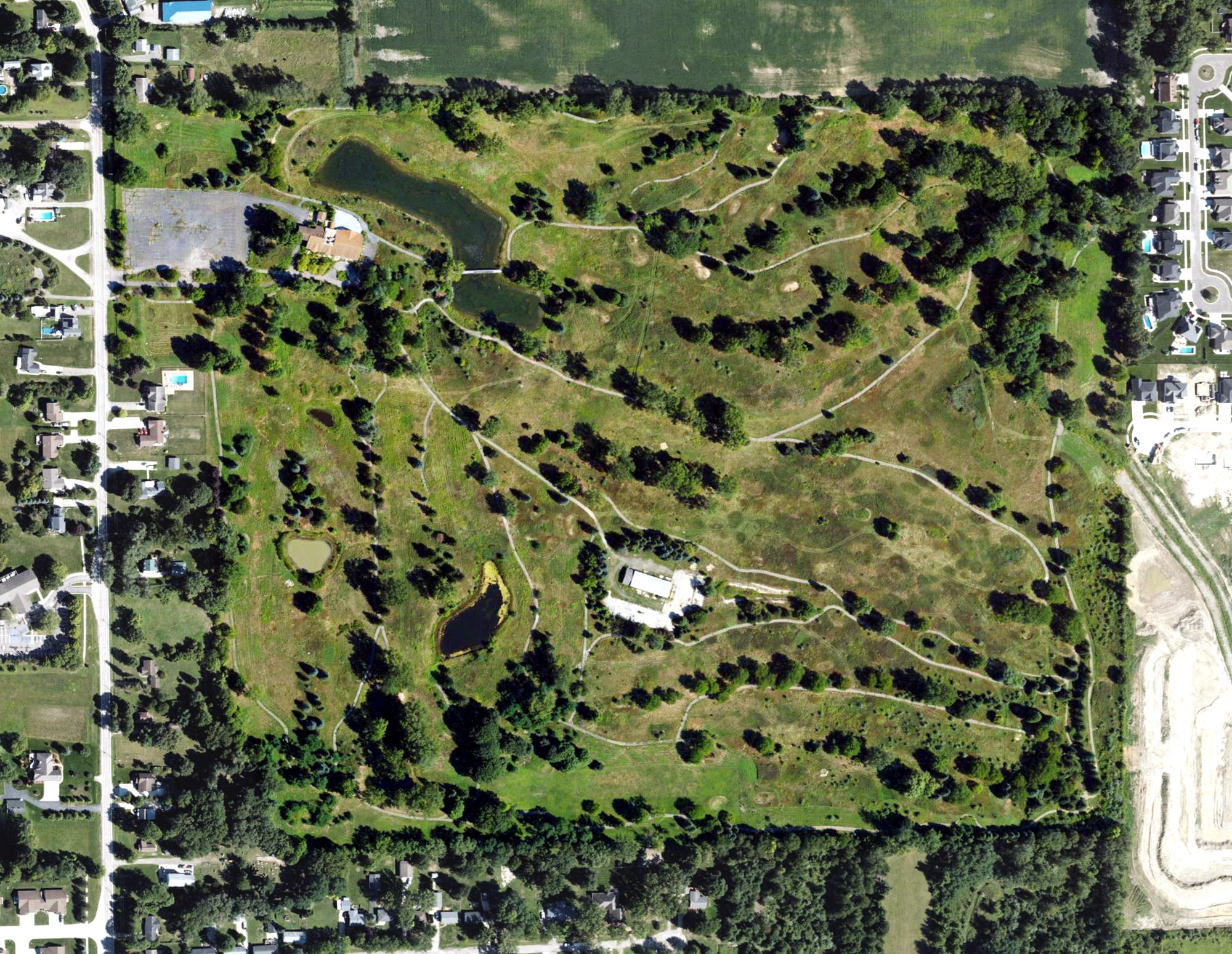 Aerial view of Scalawags Golf Club, MI