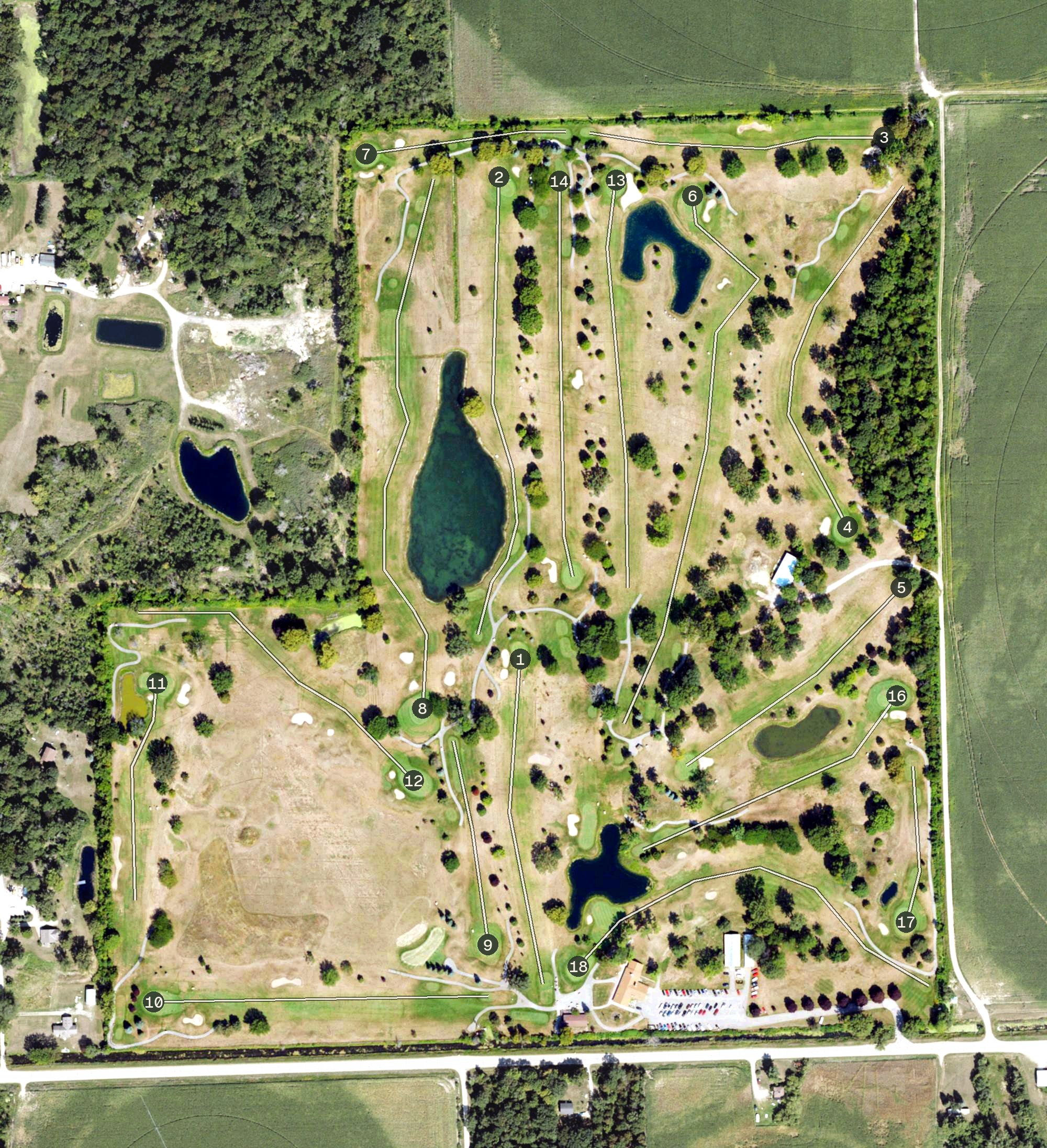 Aerial view of Scenic Golf and Country Club, MI
