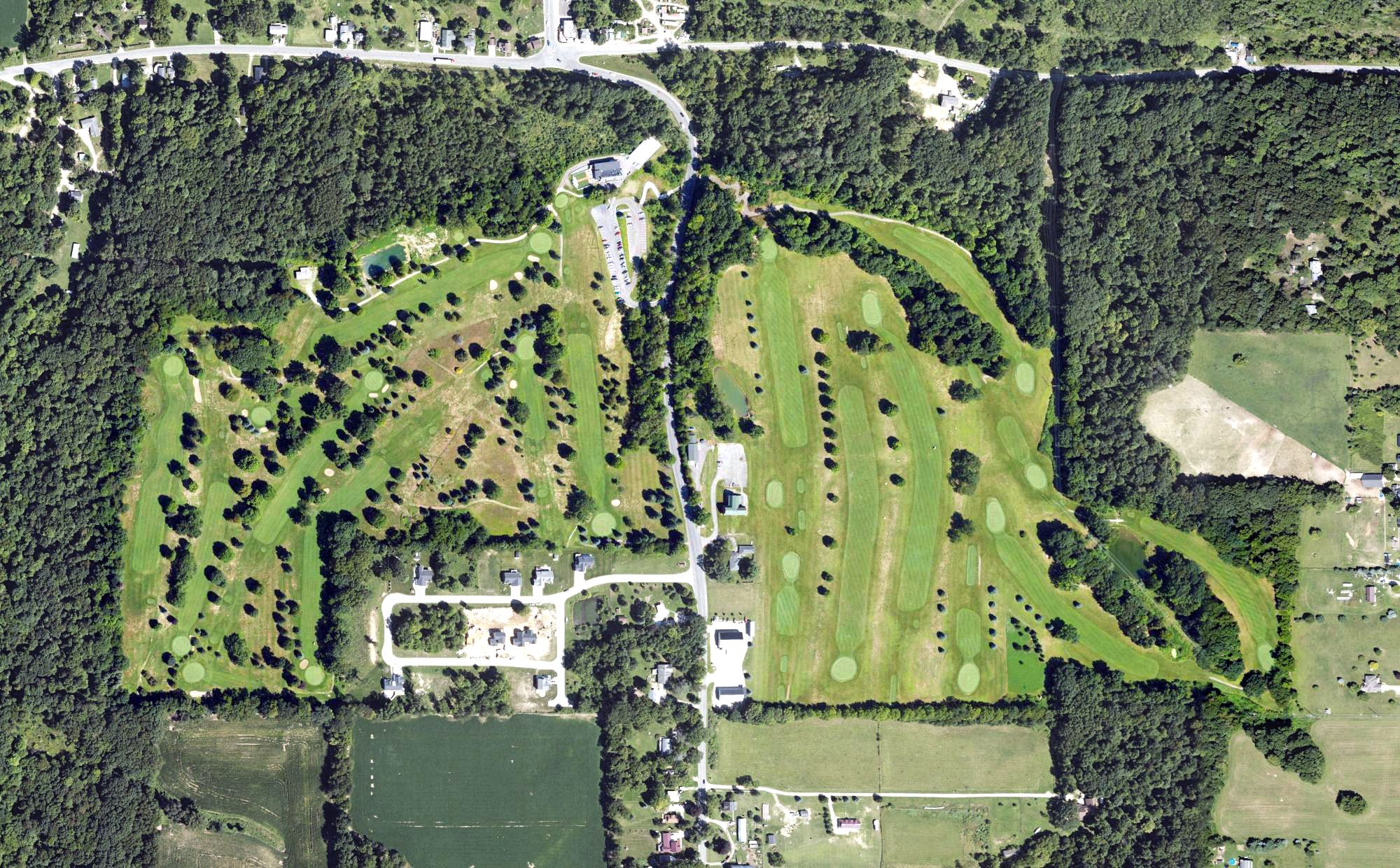 Aerial view of Shadow Ridge Golf Club, MI