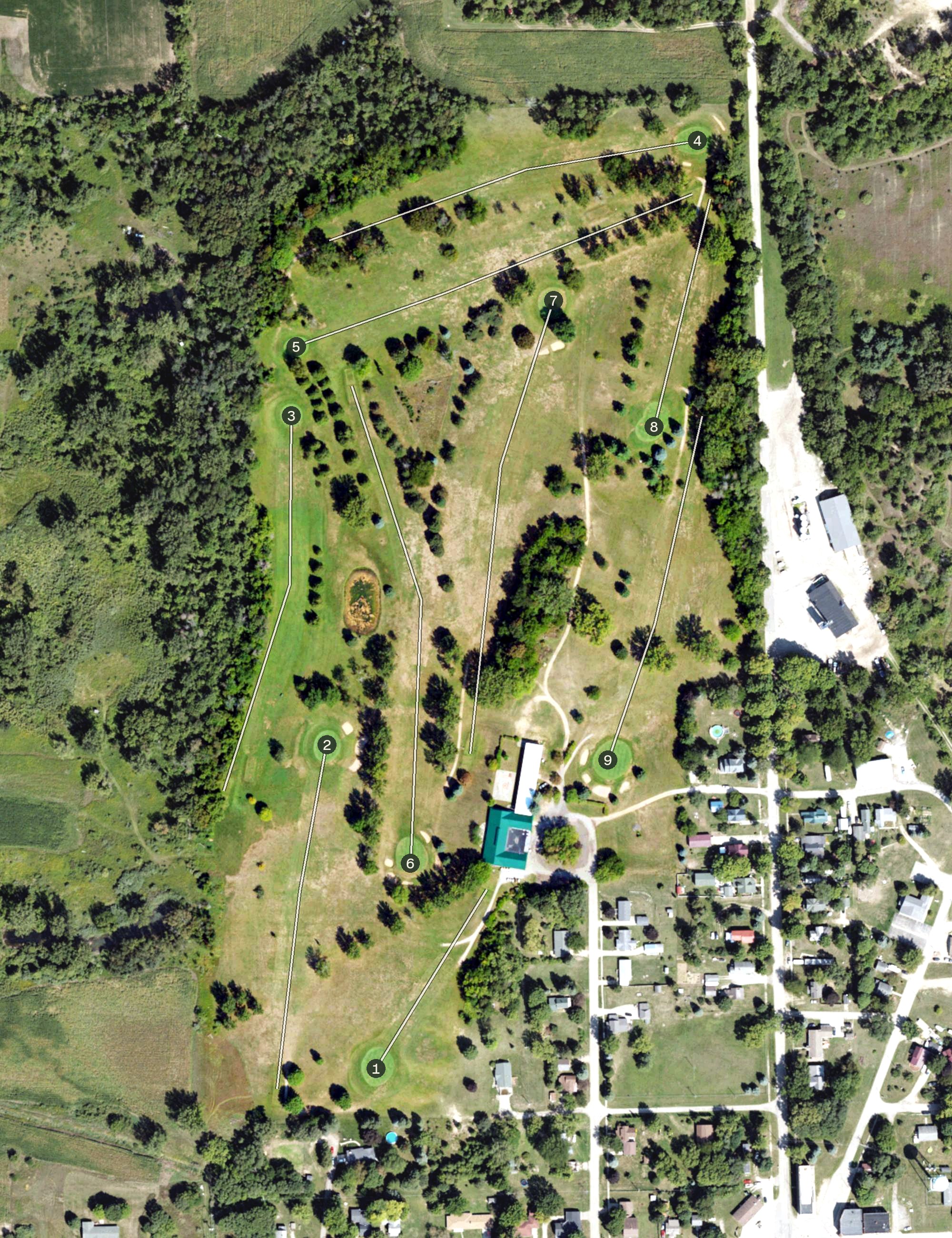 Aerial view of Sherwood on the Hill Golf Course, MI