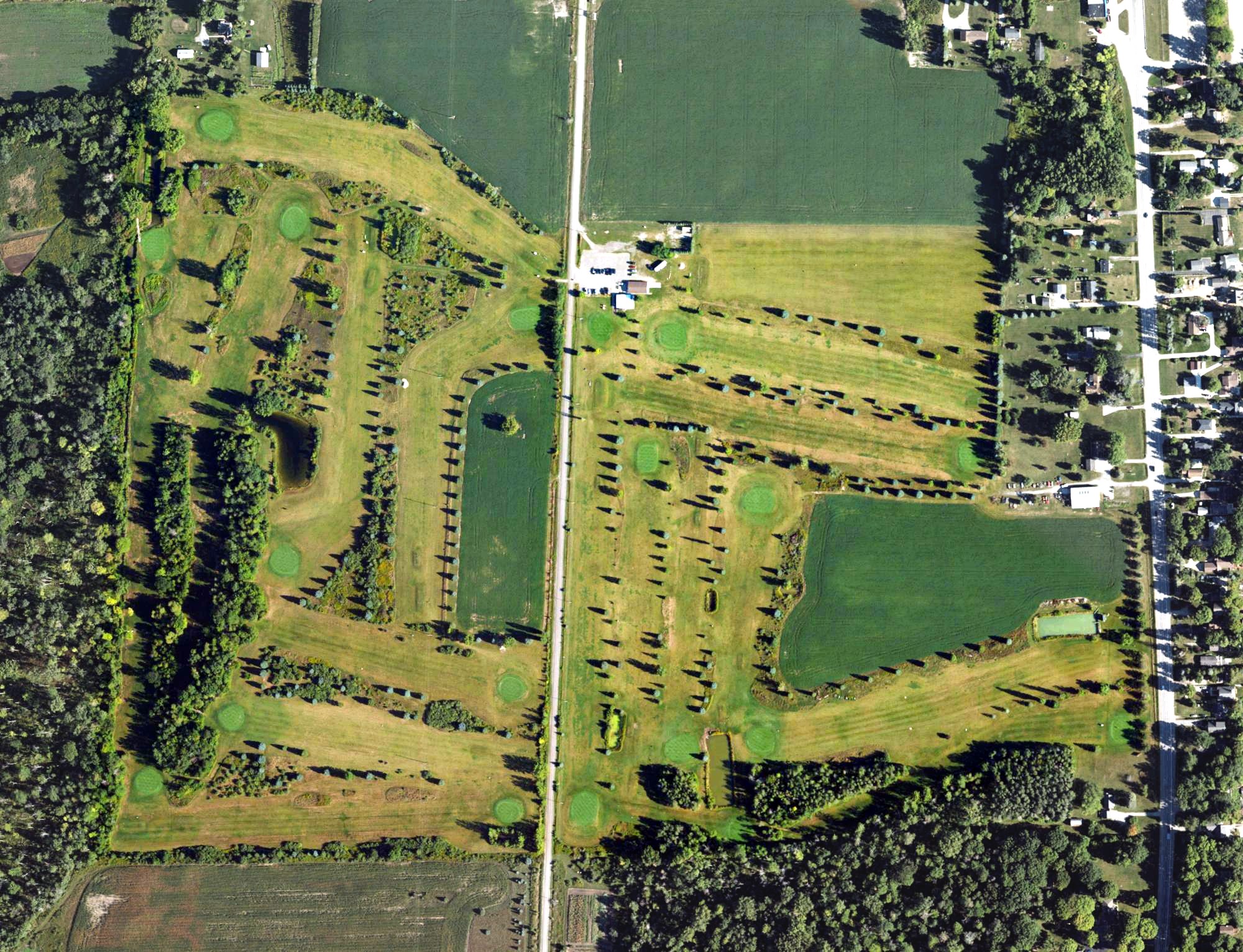 Aerial view of Singing Bridge Golf Course, MI