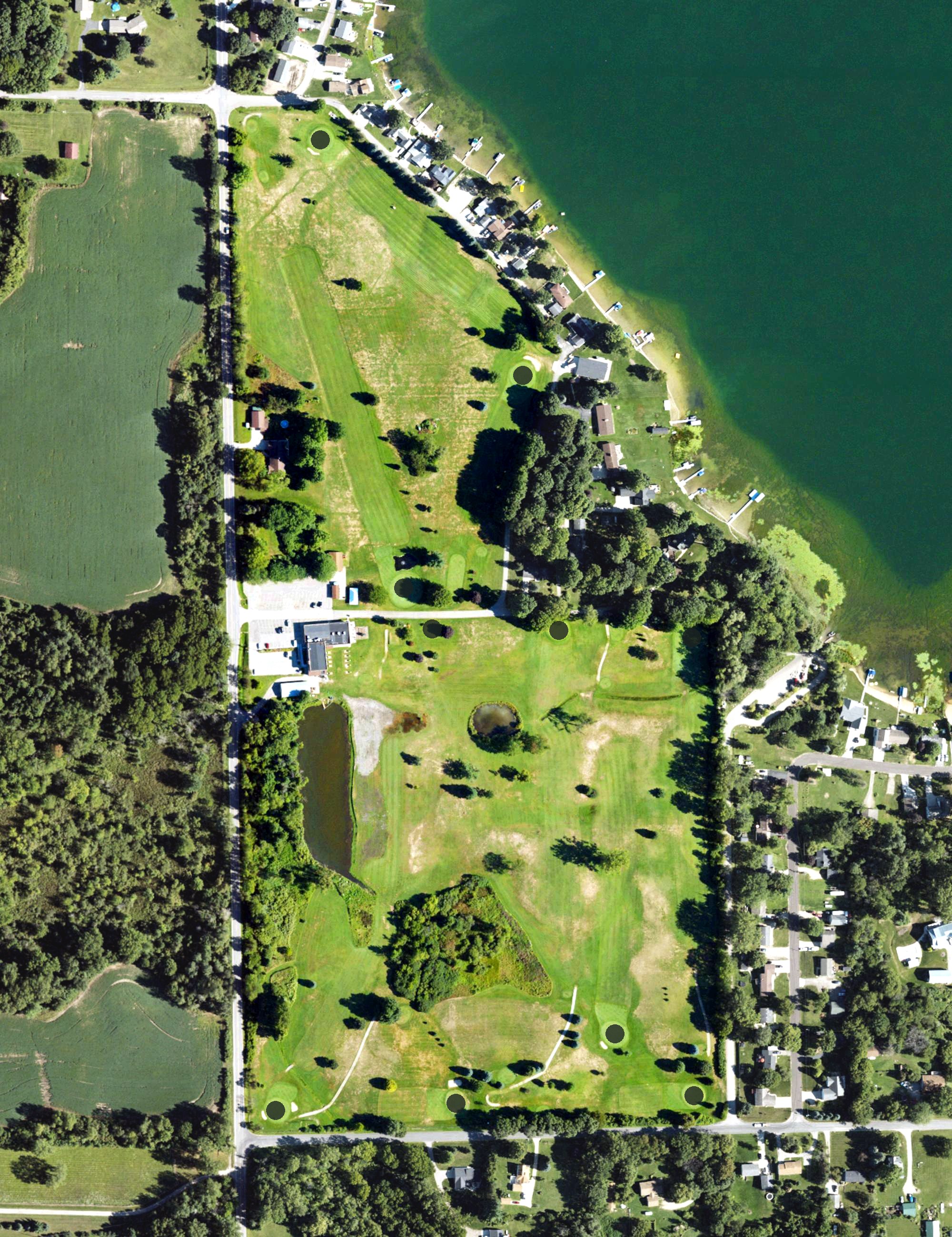 Aerial view of Sparta Moose Lodge Golf Course, MI