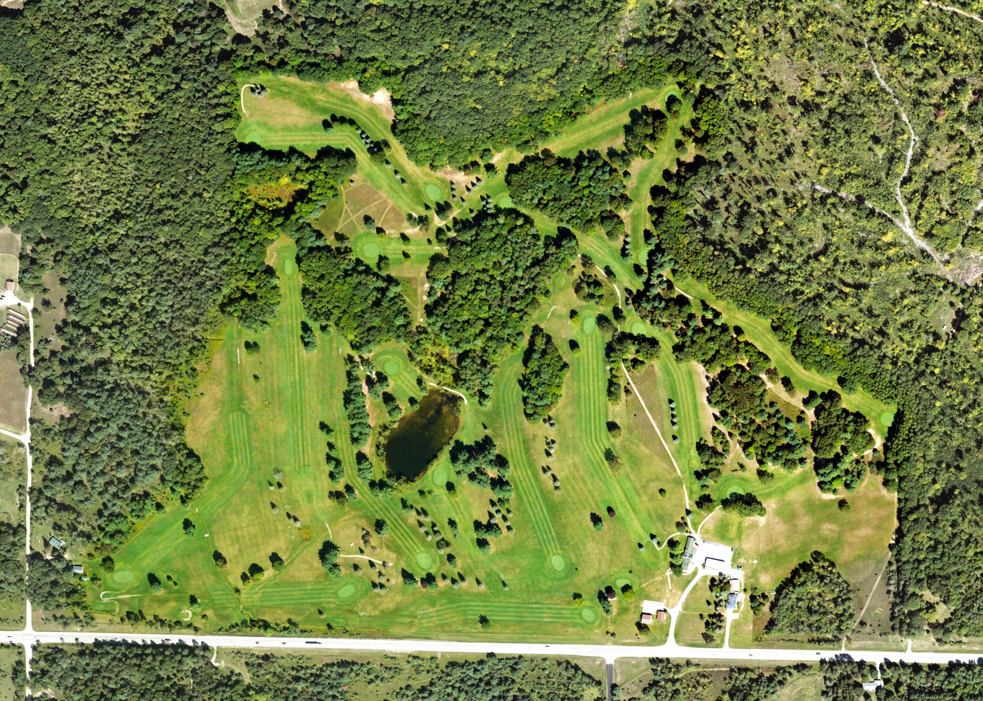 Aerial view of Spring Valley Golf Course, MI