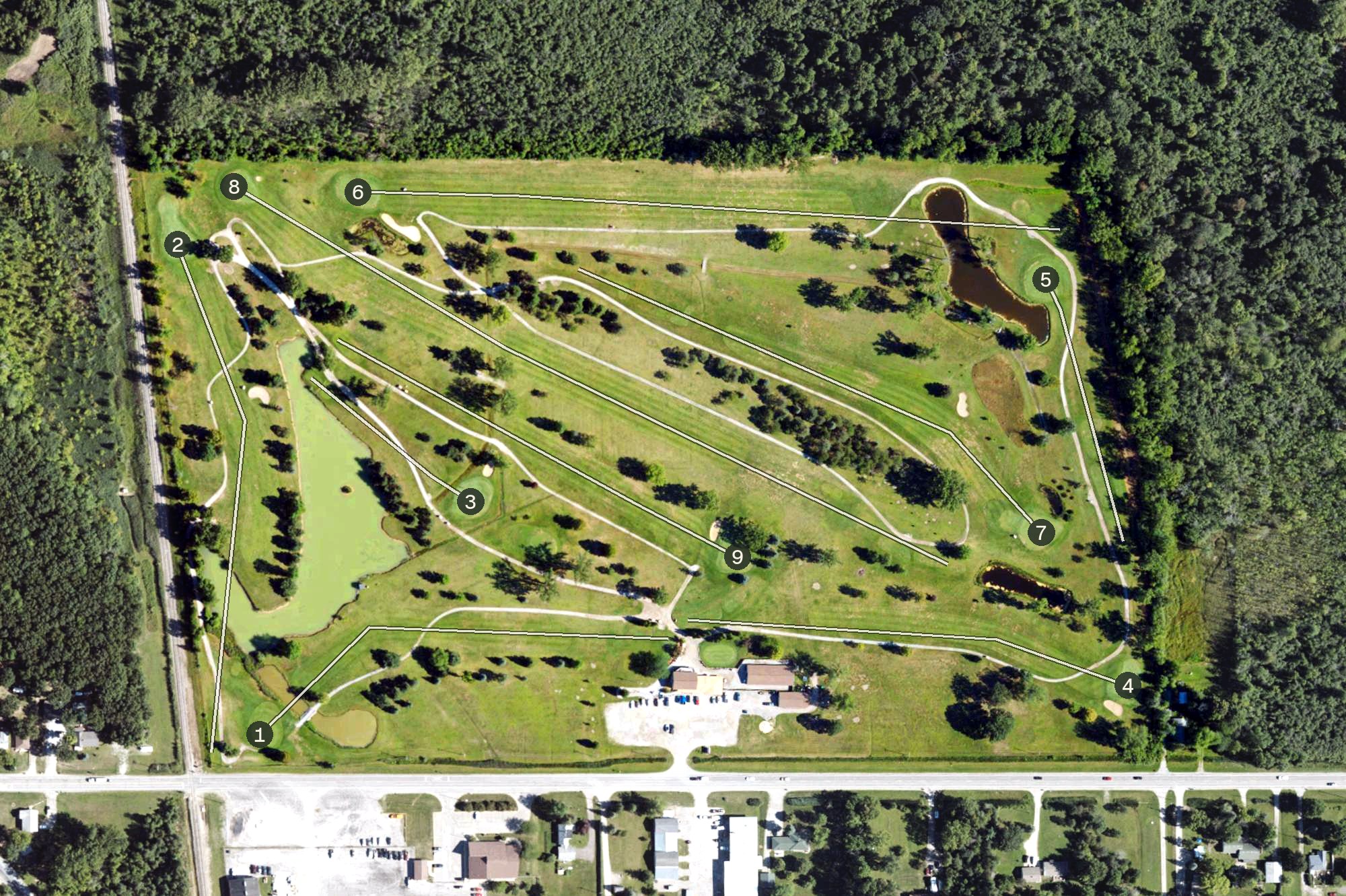 Aerial view of Spring Valley Golf Course, MI