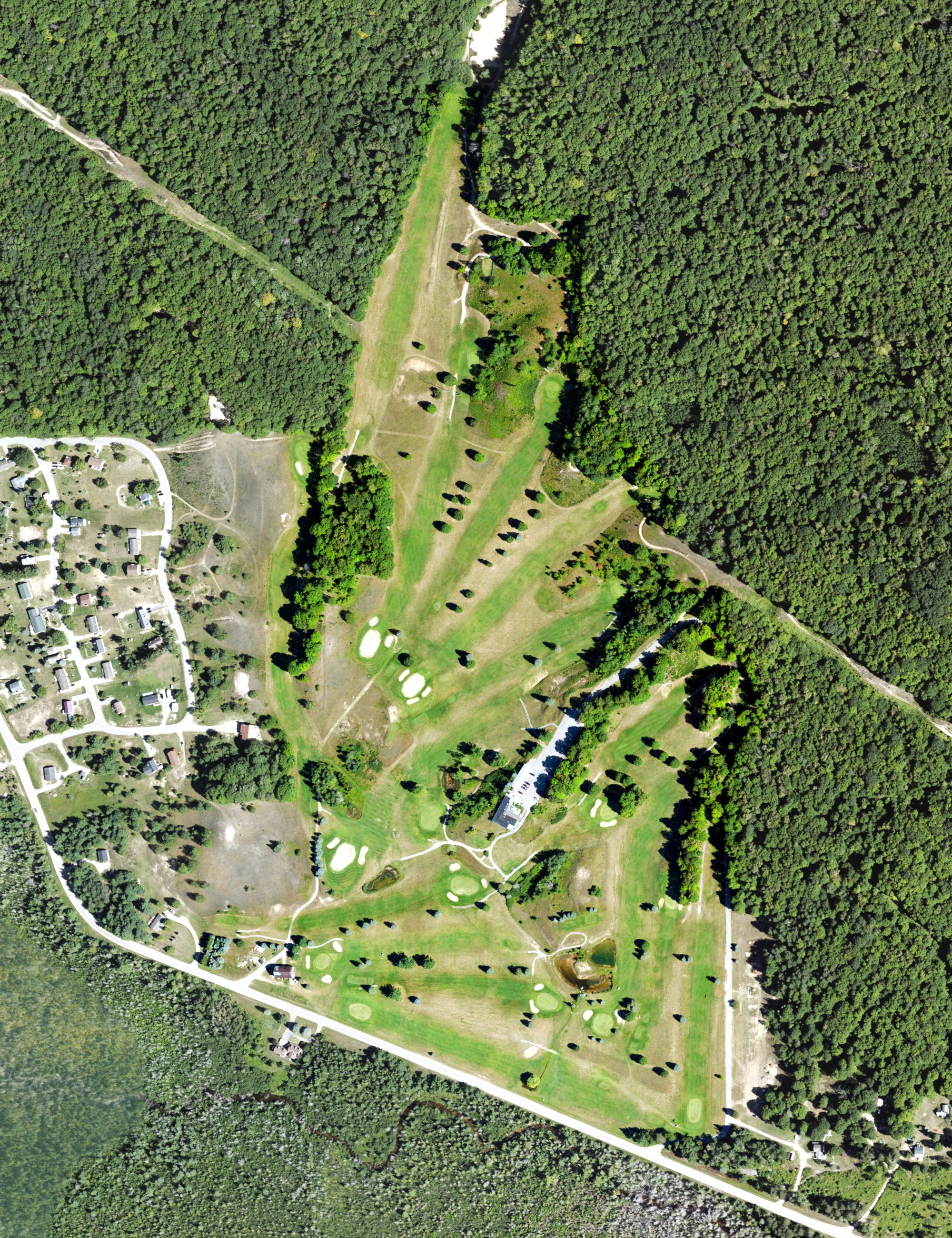 Aerial view of Springbrook Golf Club, MI