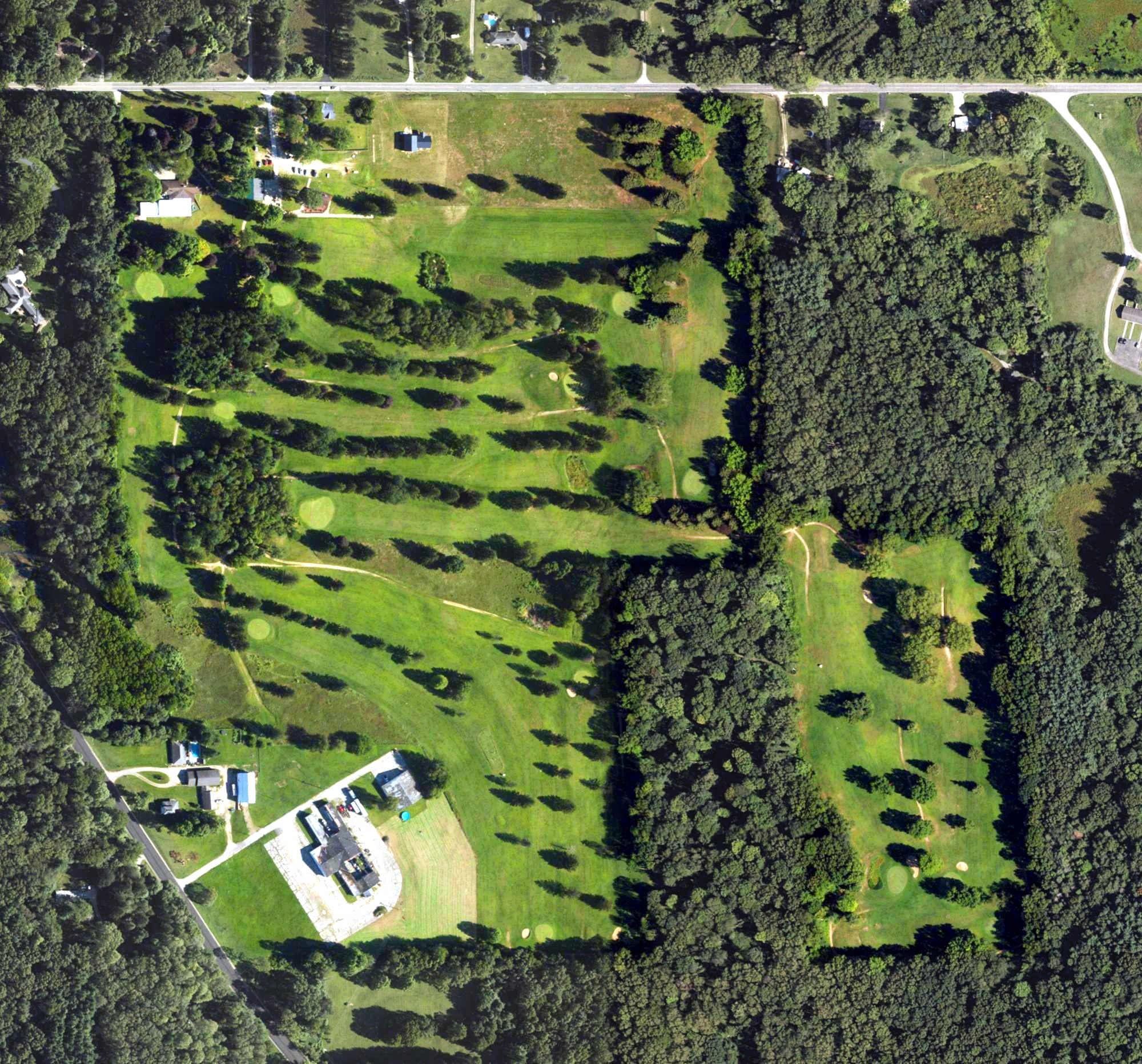 Aerial view of Spruce Ridge Golf Club, MI