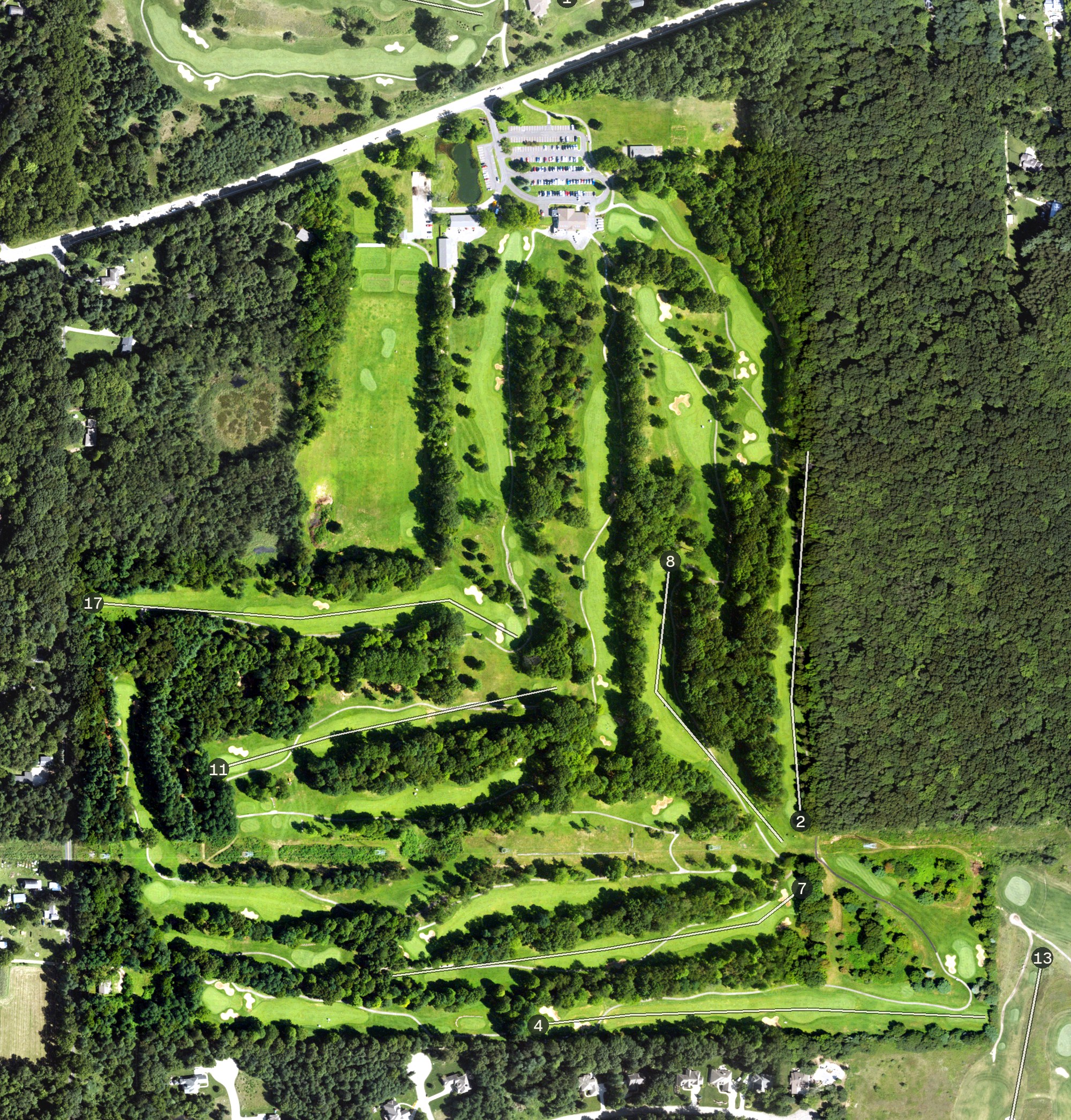 Aerial view of Stonehedge South, MI