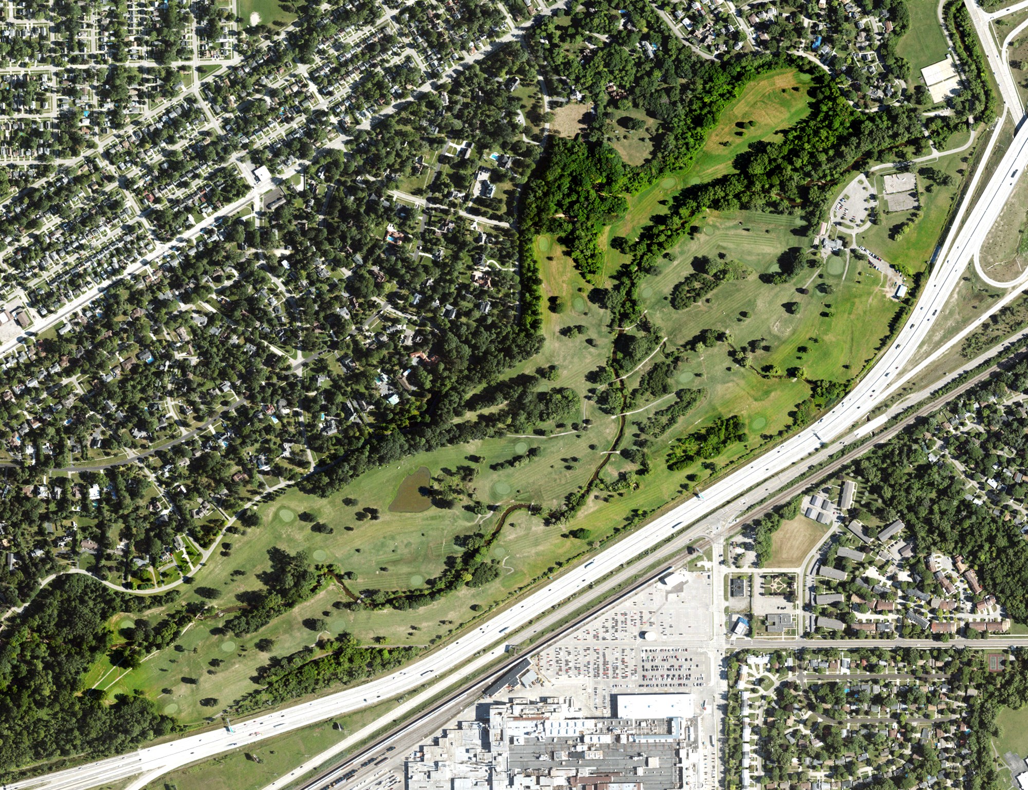 Aerial view of Swartz Creek Golf Course, MI